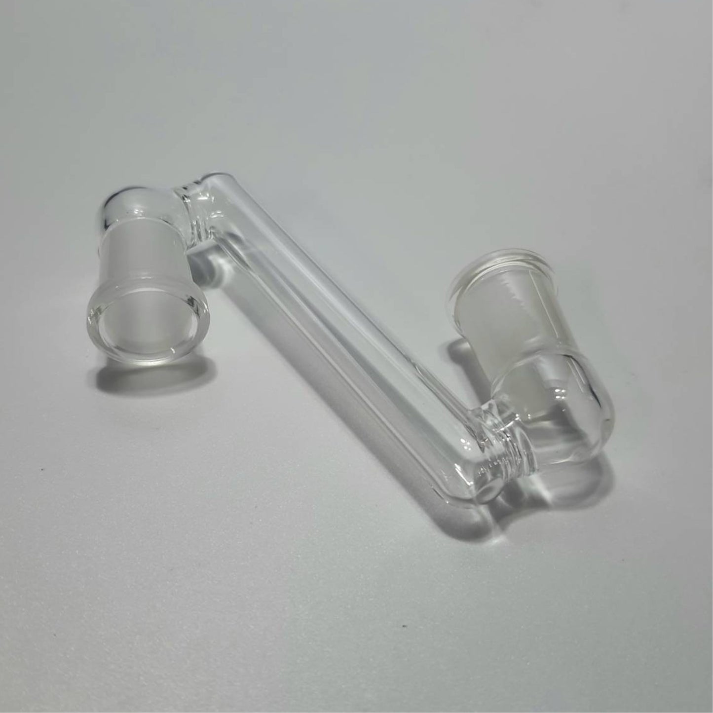 GLASS TUBE | 90 DEGREE DROP DOWN ADAPTTOR ASH CATCHER - 14MM FEMALE TO 14MM FEMALE / 18MM FEMALE TO 18MM FEMALE