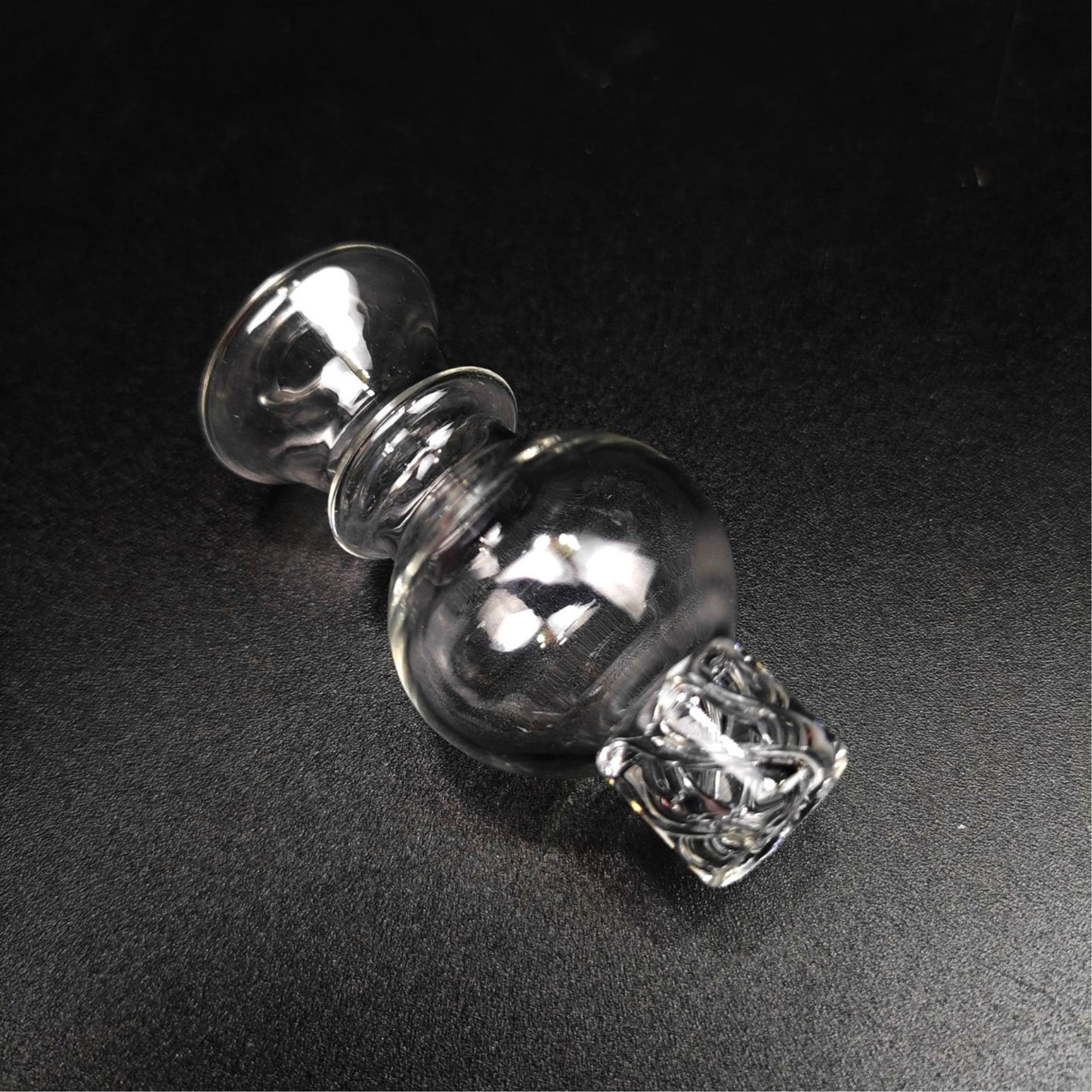 CARB CAP | SPIRAL RING V.2 QUARTZ CARB CAP 12.30 MM INNER DIAMETER 24.6 MM WIDEST DIAMETER