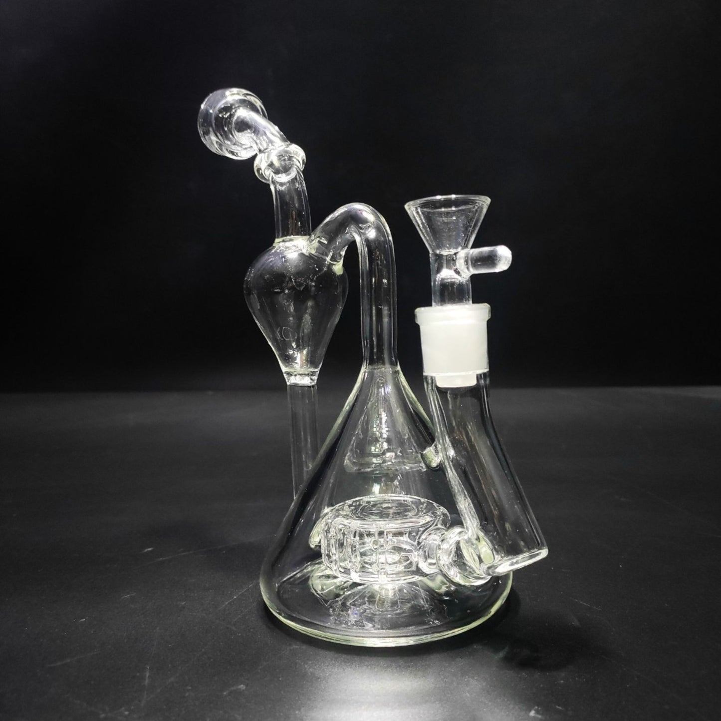 Glass Bong | RECYCLER BEAKER VASE OIL RIG WITH MATRIX PERCULATOR 8 INCH