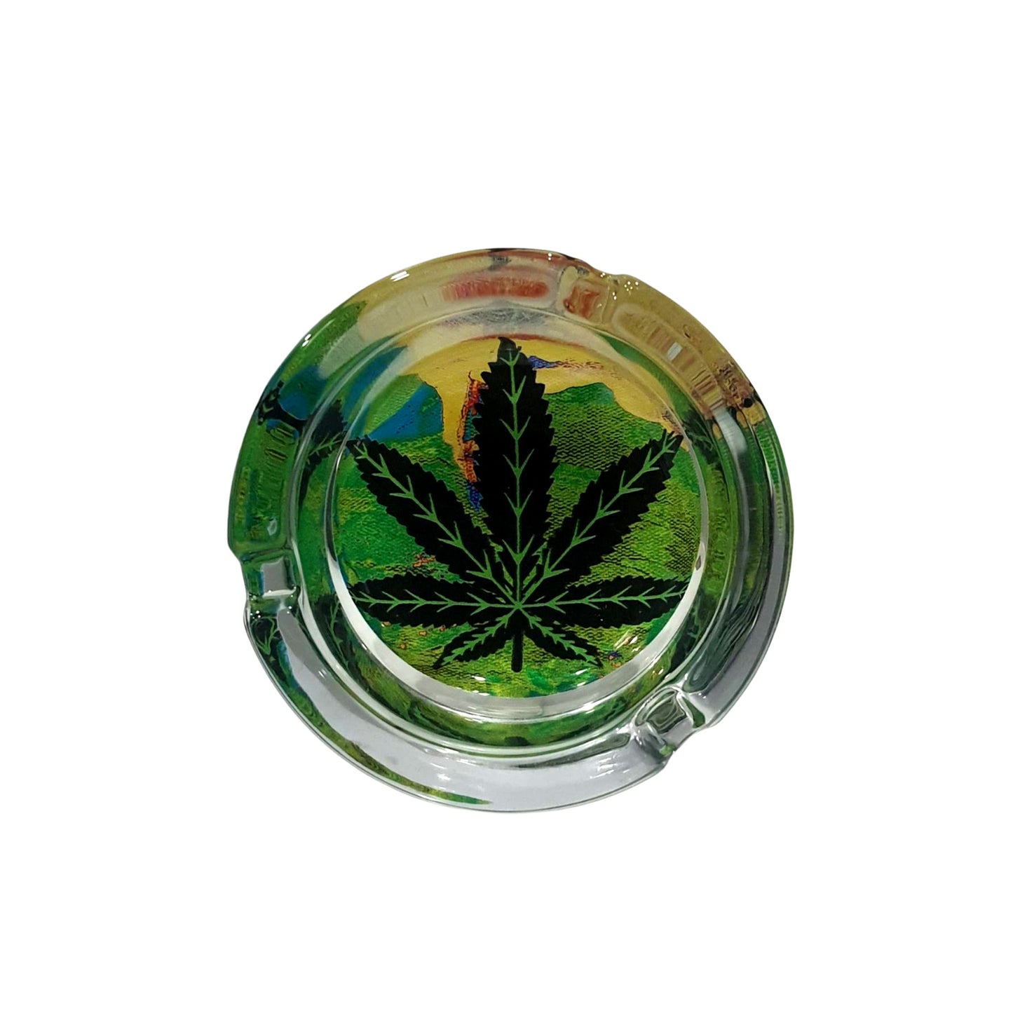 TRAY | TRAY - MJ GLASS ASHTRAY | 8.5x3 CM.