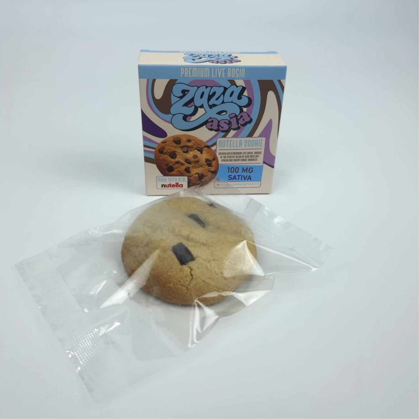 ZAZA ASIA | PREMIUM LIVE ROSIN NUTELLA COOKIE - SATIVA | 100MG THC/PIECE