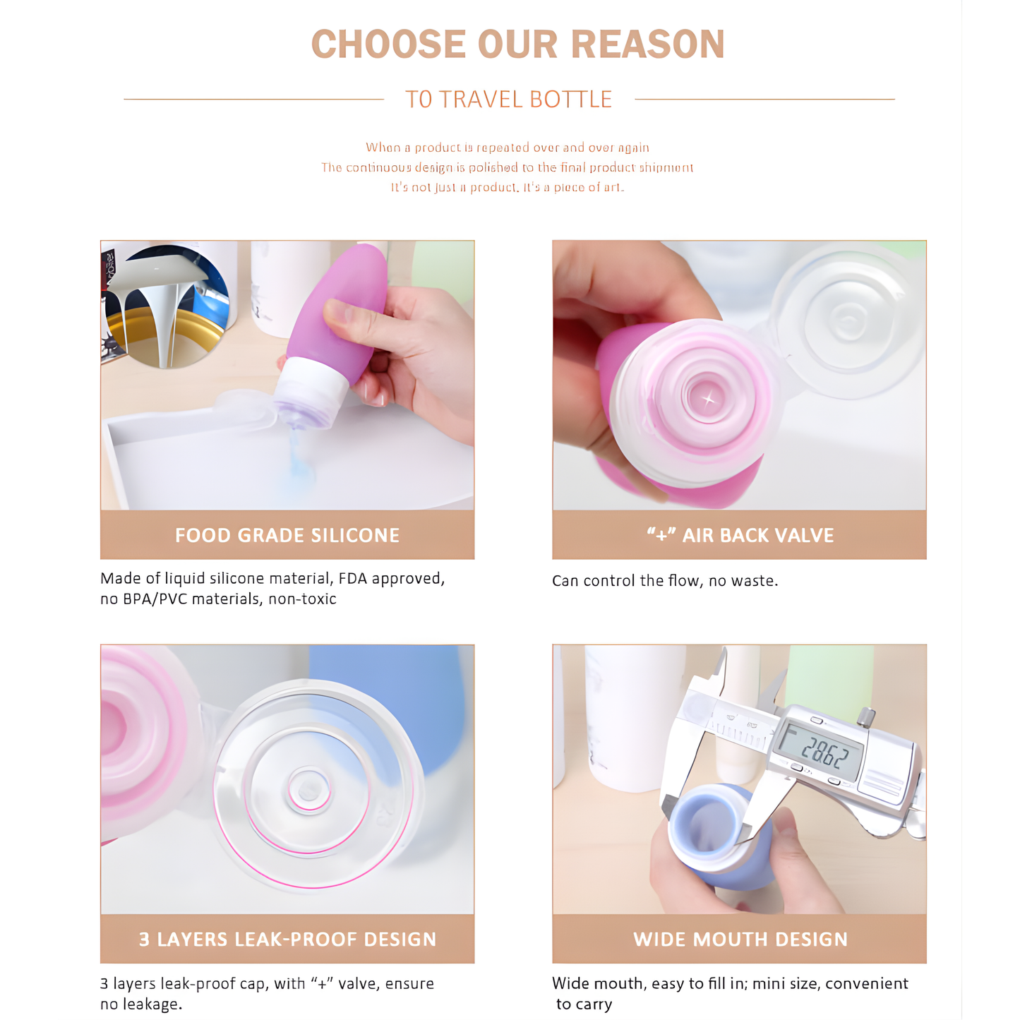 SILICONE BOTTLE - 3 PCS/PACK - 37/69/89 ML