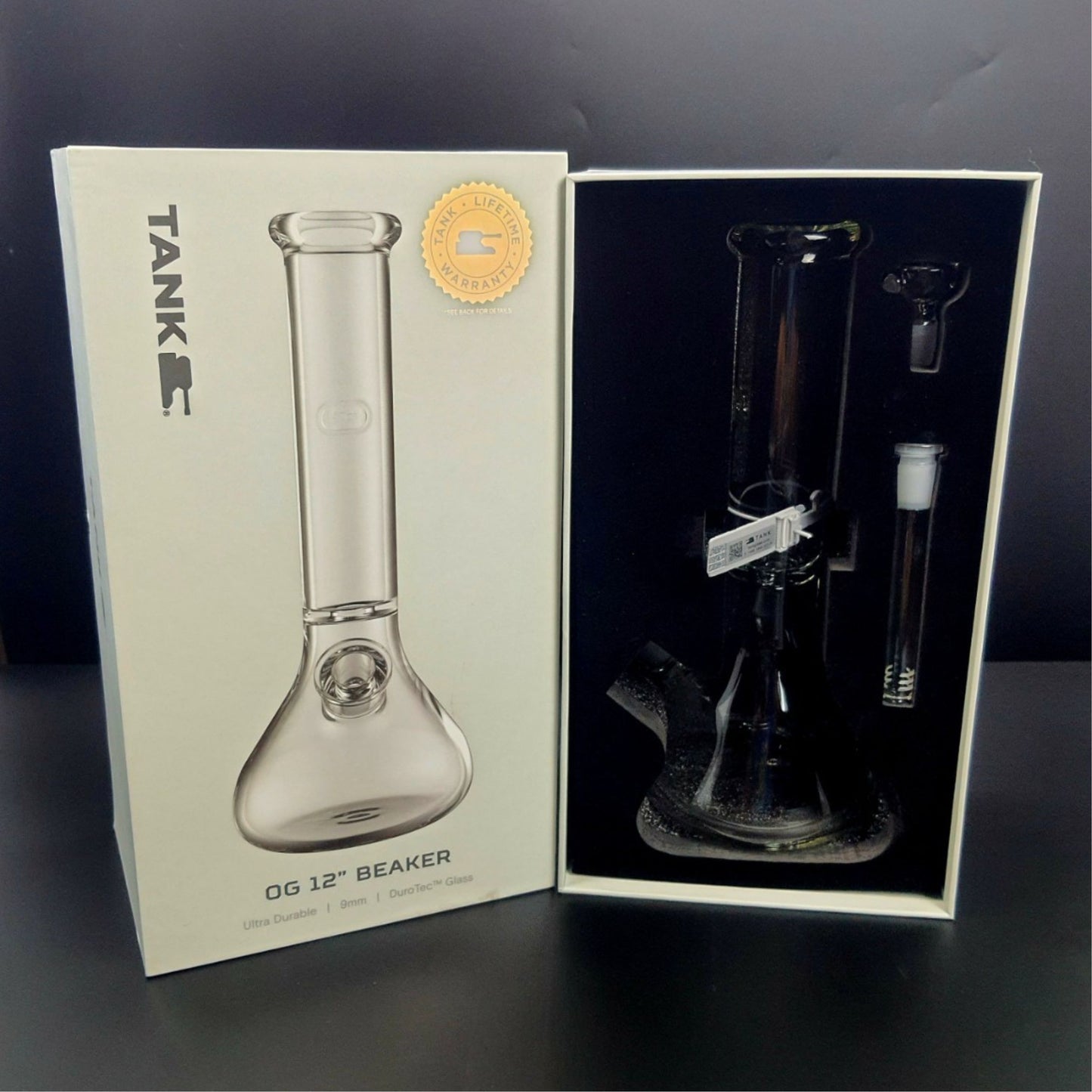 TANK GLASS | BONG ORIGINAL BEAKER 12 INCH 9MM THICK