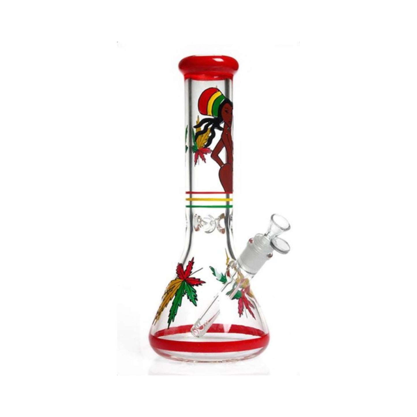 Glass Bong | RASTA WOMAN BEAKER 13.5 INCH