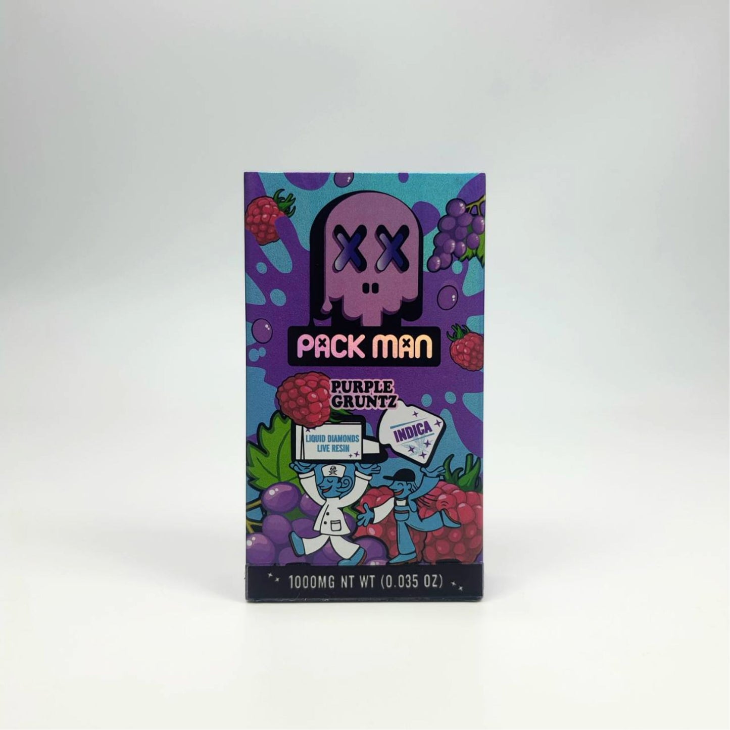 PACK MAN LIQUID DIAMONDS + LIVE RESIN 1.0ML | PURPLE GRUNTZ : INDICA