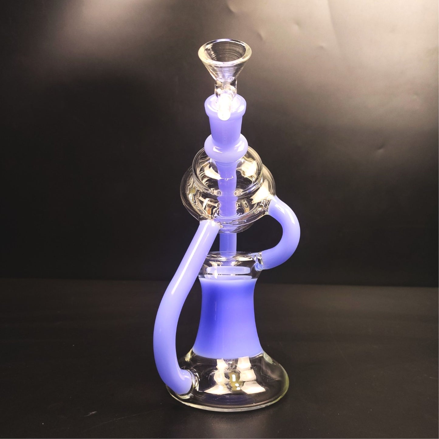 Glass Bong | TWIN LINE BUBBLER RECYCLER OIL RIG 8 INCH