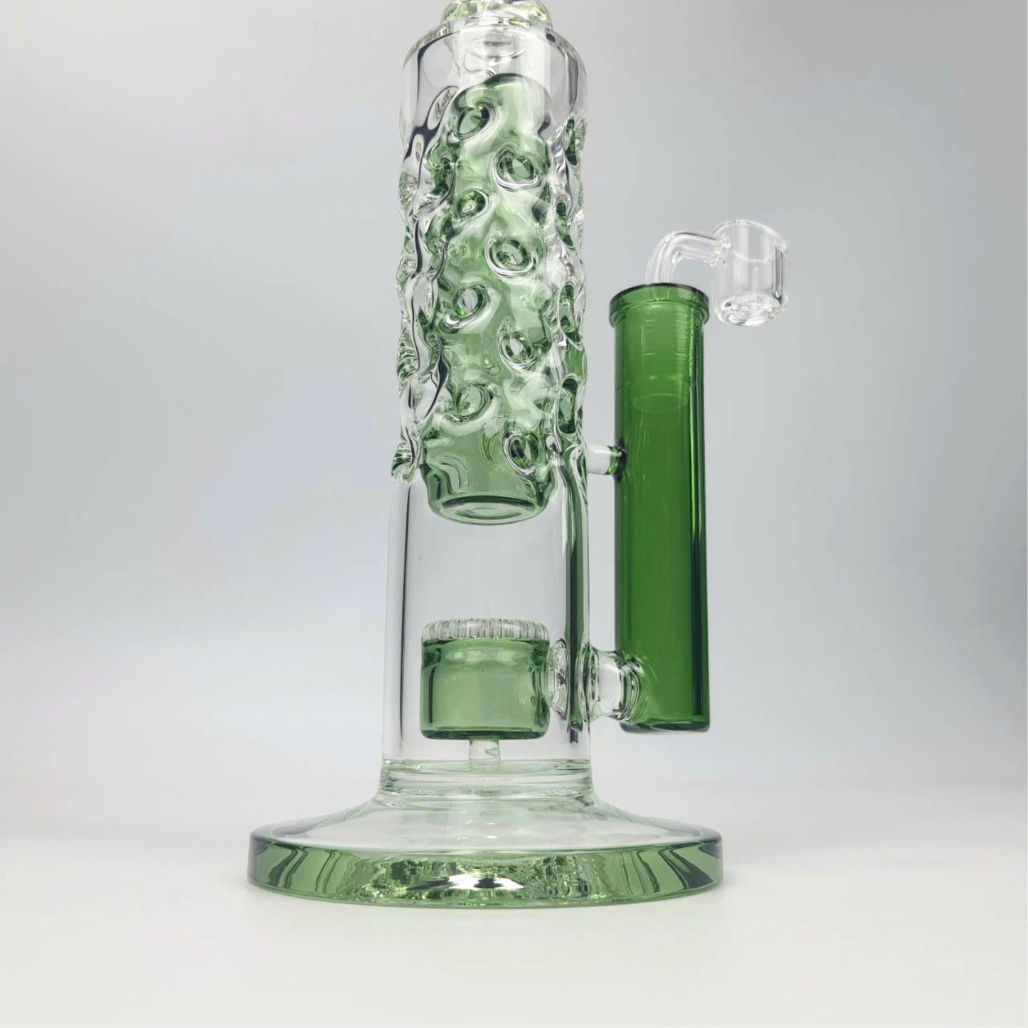 GLASS BONG | THE MAGICIANS RIG 13 INCH WITH HONEYCOMB & 24 HOLE - EXOSKELETON FAB PERC