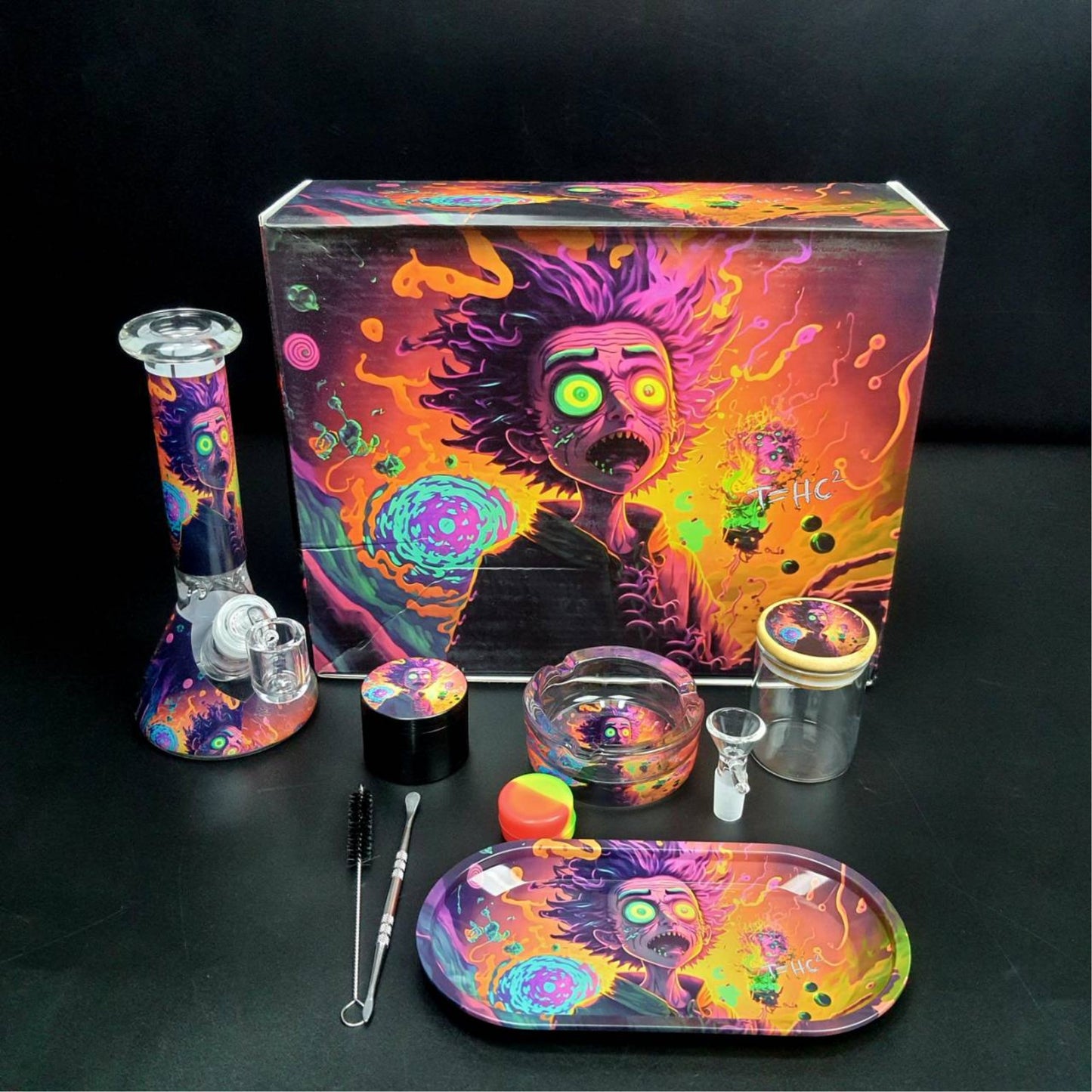 BONG SET (MIX DESIGN WITH QUARTZ) | T=HC