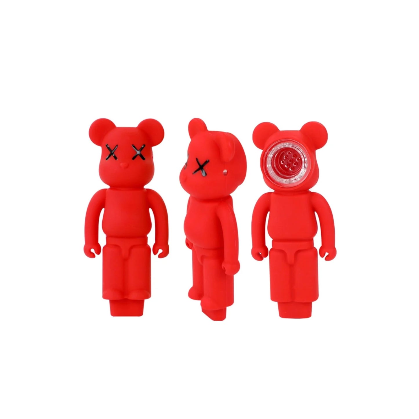 PIPE | TEDDY BEAR SILICONE PIPE 4 INCH