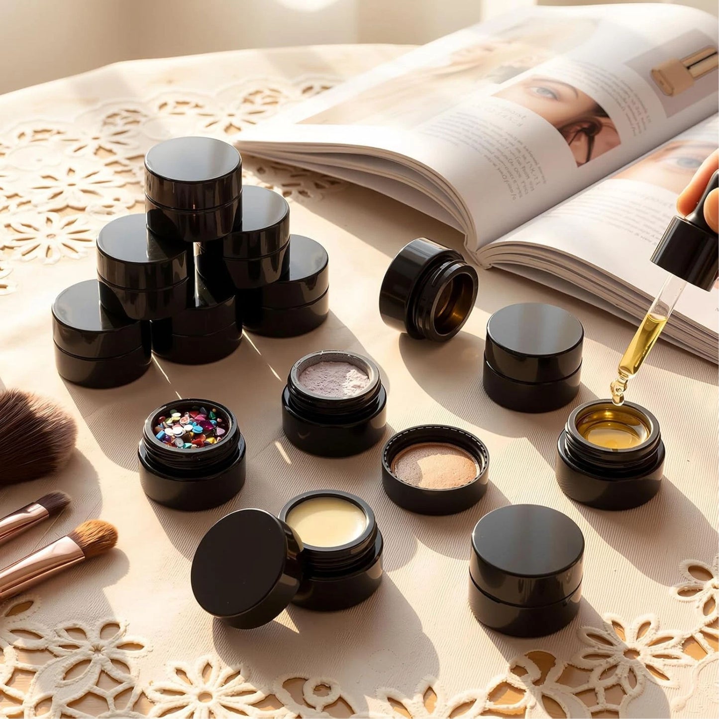 GLASS JAR | UV SHIELD GLASS JAR STORAGE JAR 5ML