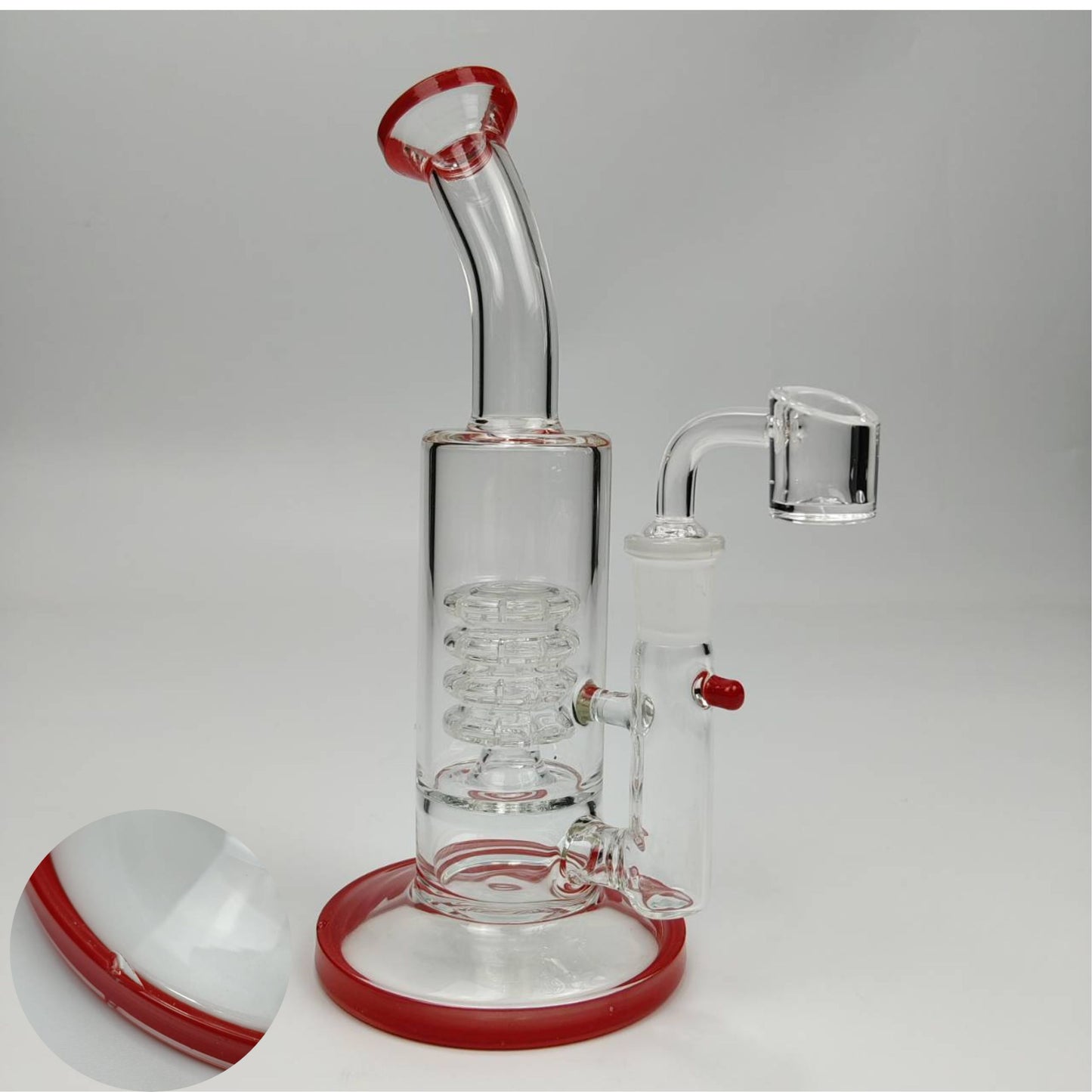GLASS BONG | BENT NECK BONG 8 INCH WITH 4 TIER MATRIX PERCOLATOR