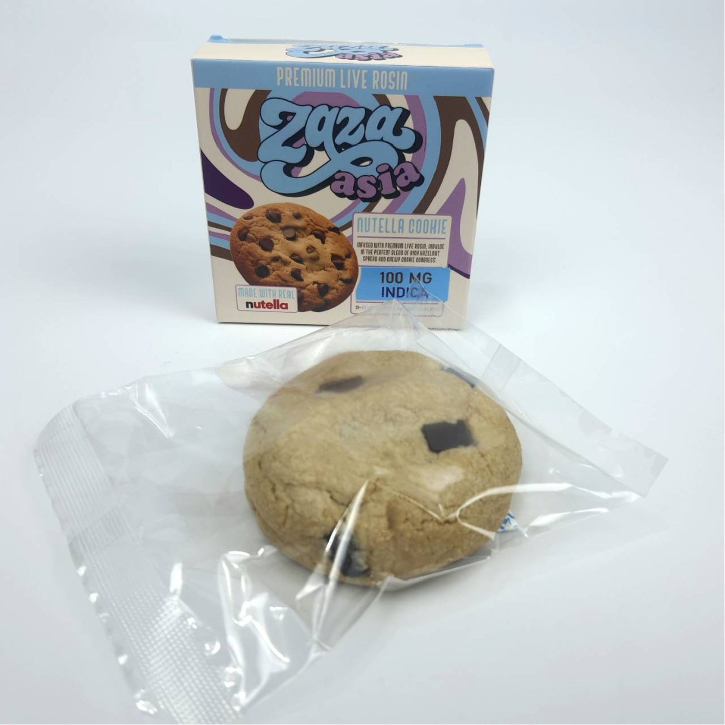 ZAZA ASIA | PREMIUM LIVE ROSIN NUTELLA COOKIE - INDICA | 100MG THC/PIECE