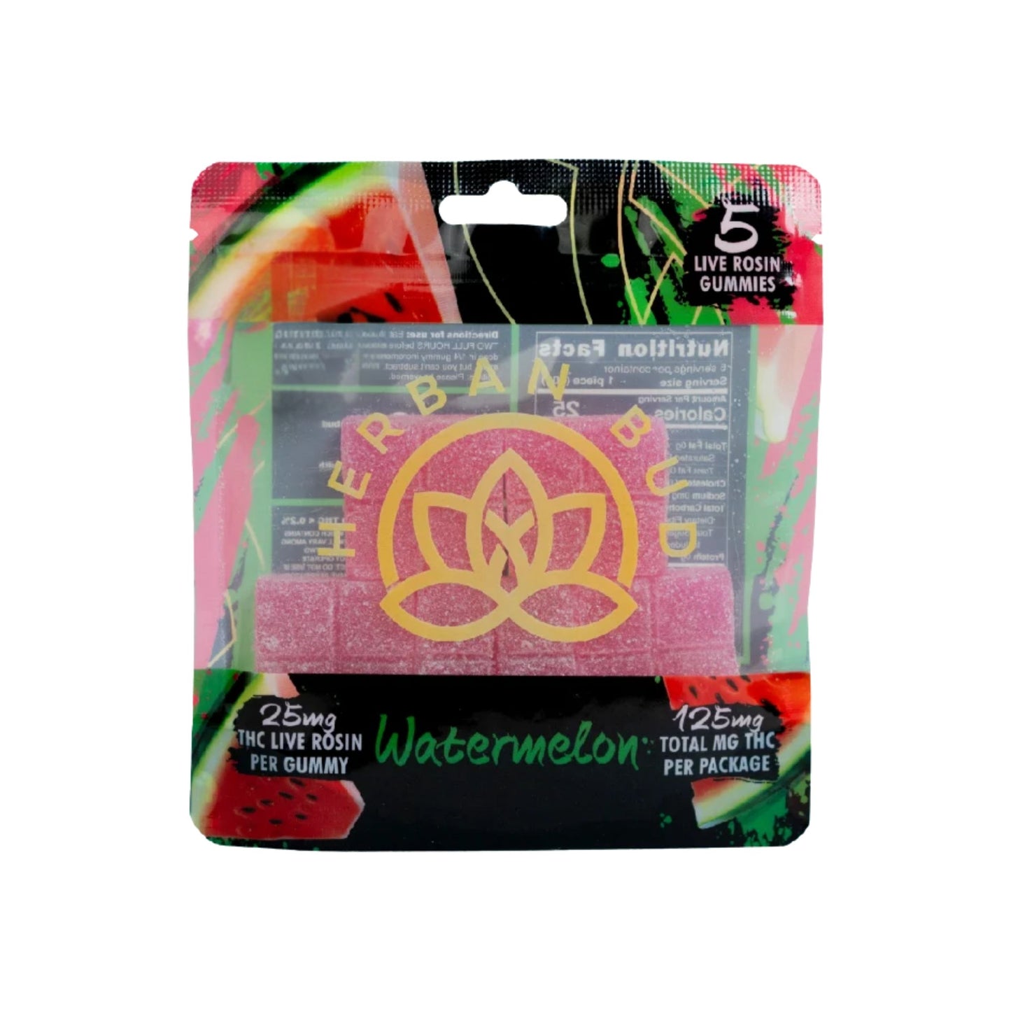 Jelly Herban Bud Watermelon Edibles gummy infused thc snack