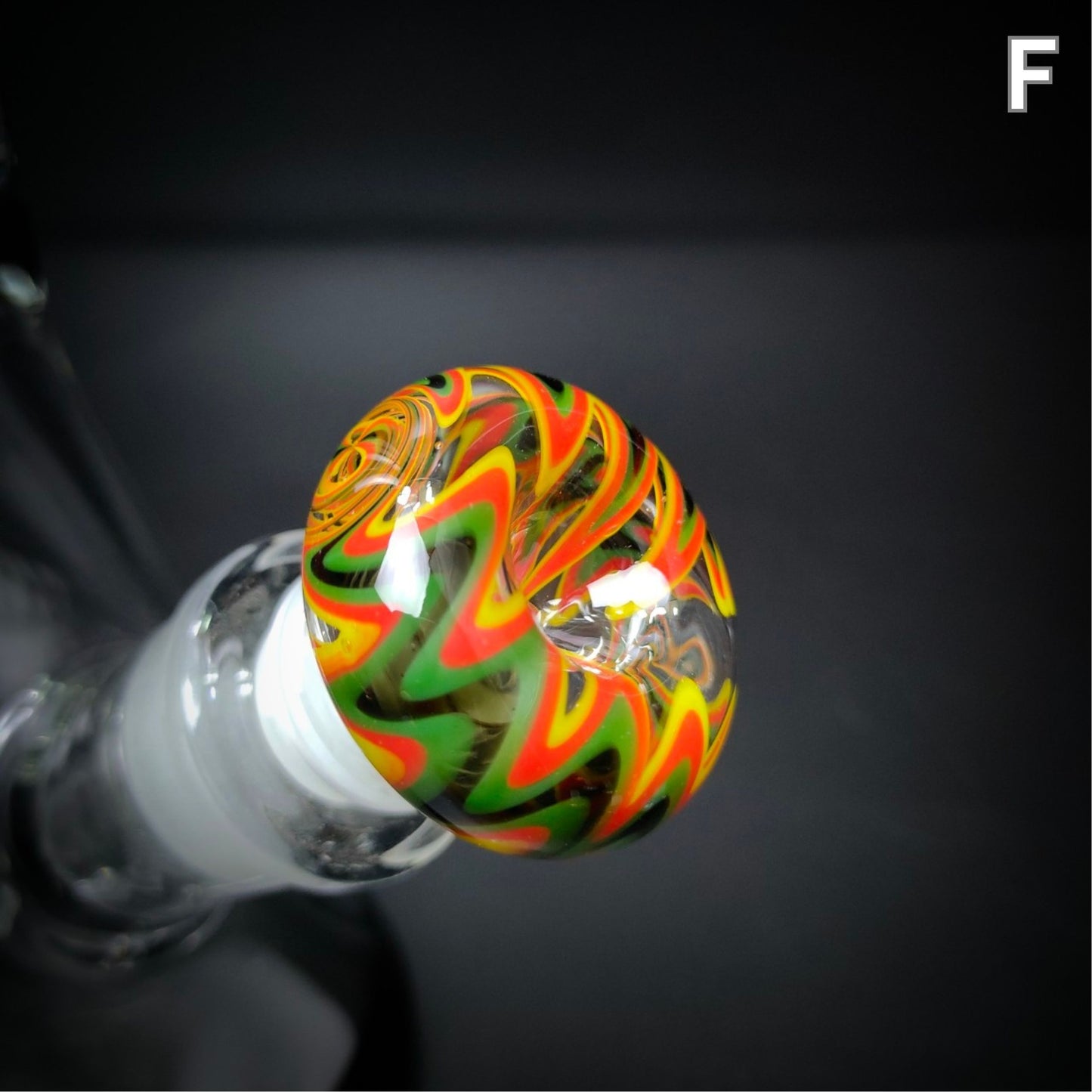 GLASS BOWL | TWIST AND FLAME BOWL 14 MM