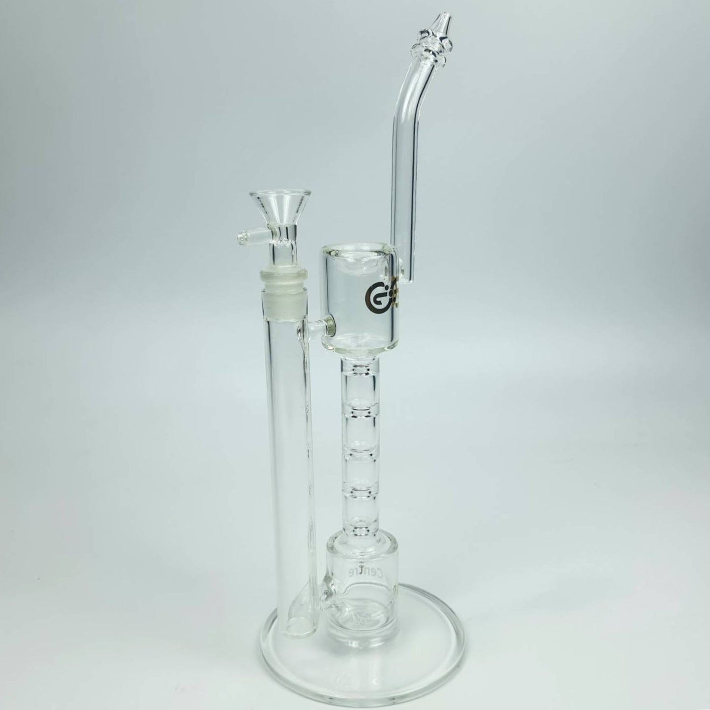 GLASS BONG | STONERCENTRE UP HIGH 12 INCH DAB RIG WITH 3 RINGS MOUTHPIECE