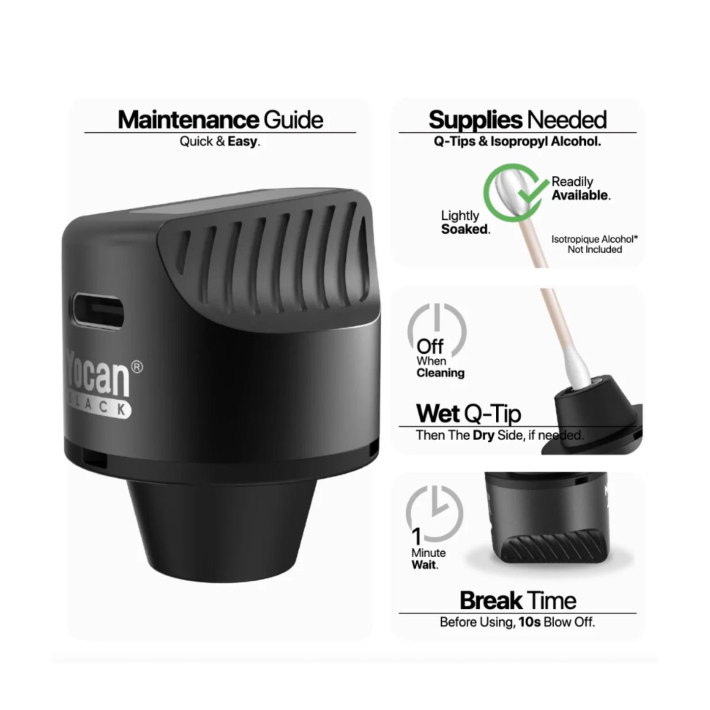 YOCAN | HEAT VISION THERMOMETER CARB CAP BLACK