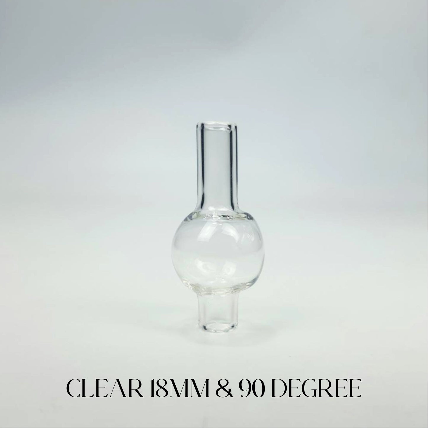 QUARTZ BOWL | DOUBLE LAYER QUARTZ BANGER 18MM & 90 DEGREE WITH GLASS CAP