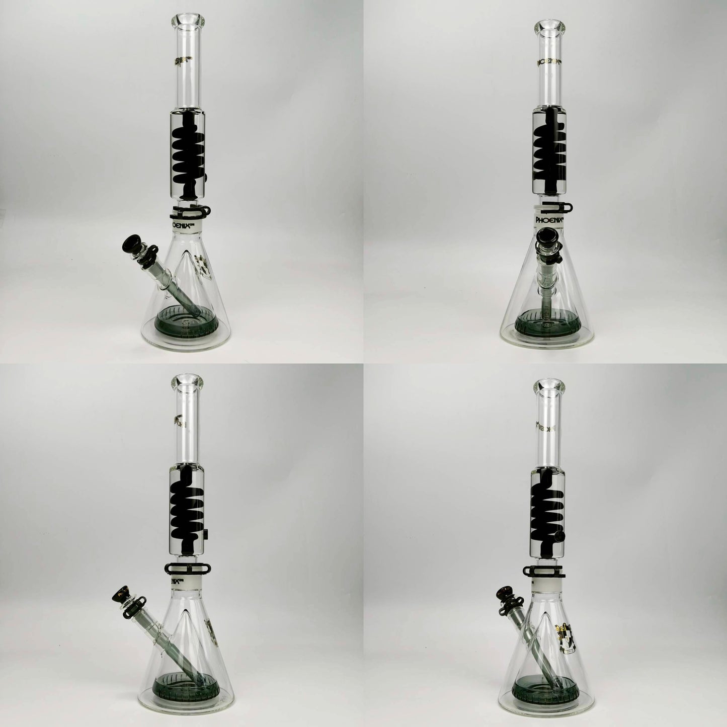 Glass Bong | Phoenix Double Walled Beaker Lego 18 Inch with Freezable Coil