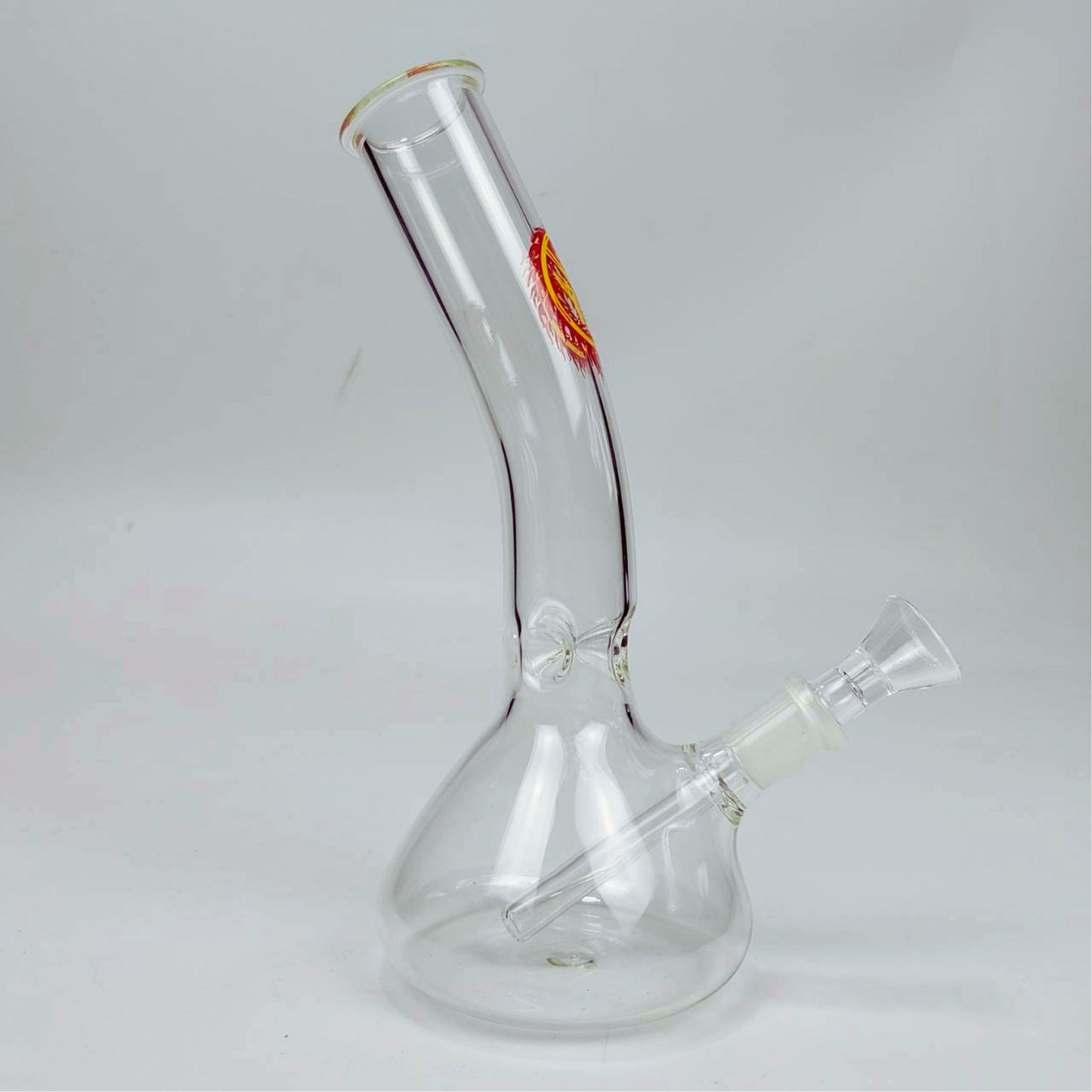 GLASS BONG | PEACE BENDED NECK BEAKER GLASS BONG 8.5 INCH 4MM THICKNESS