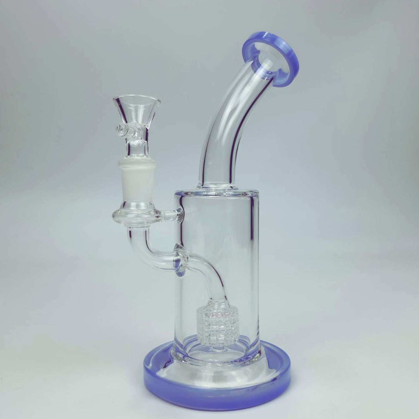 GLASS BONG | RECYLER STRAIGHT RIG 14MM JOINT WITH BIRD CAGE MATRIX PERCOLATOR 8.5 INCH THICKEN BASE