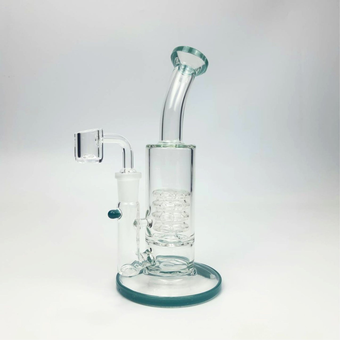 GLASS BONG | BENT NECK BONG 8 INCH WITH 4 TIER MATRIX PERCOLATOR