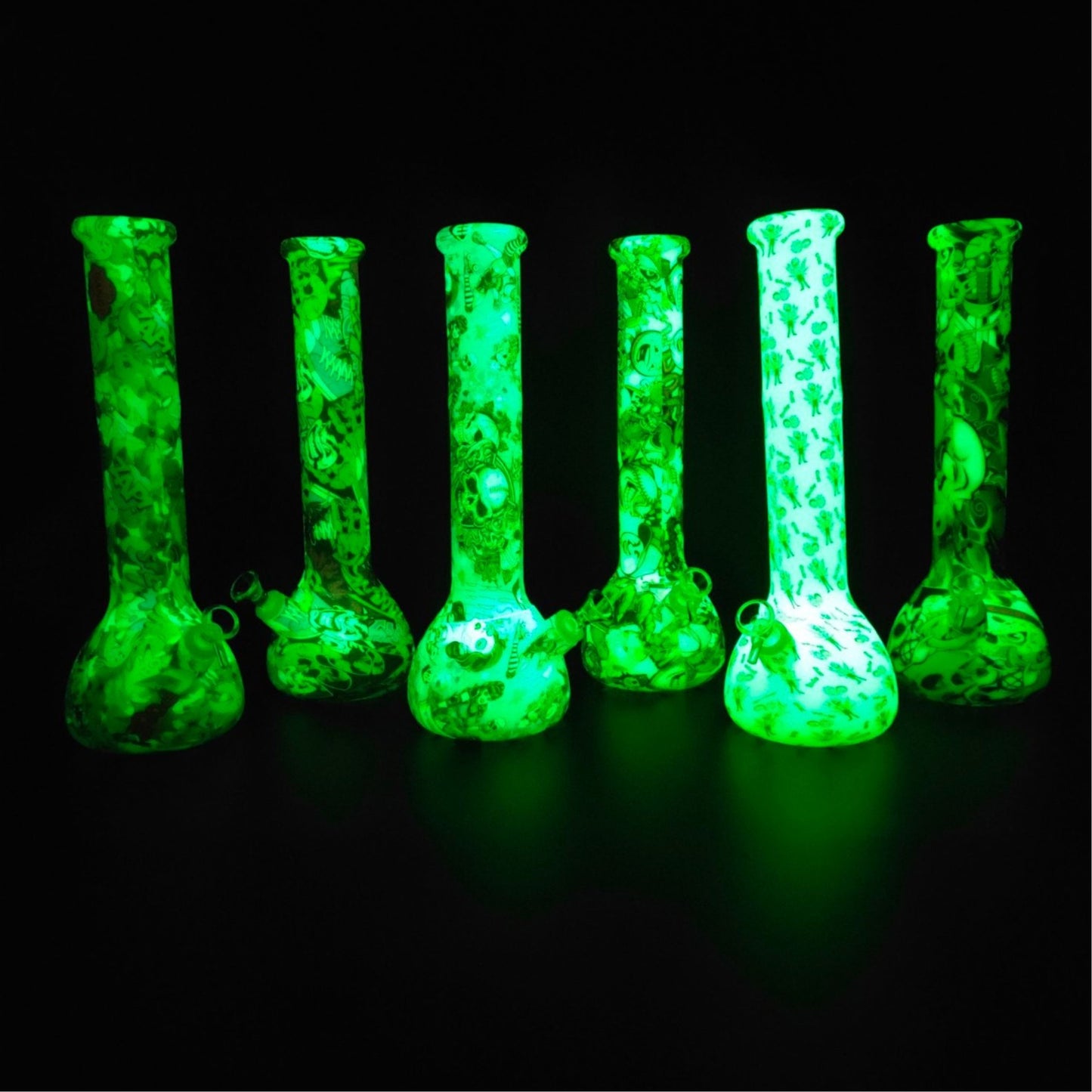 Glass Bong | GLOW IN THE DARK SILICONE BEAKER 14 INCH - SILICONE UNBERAKABLE BONG