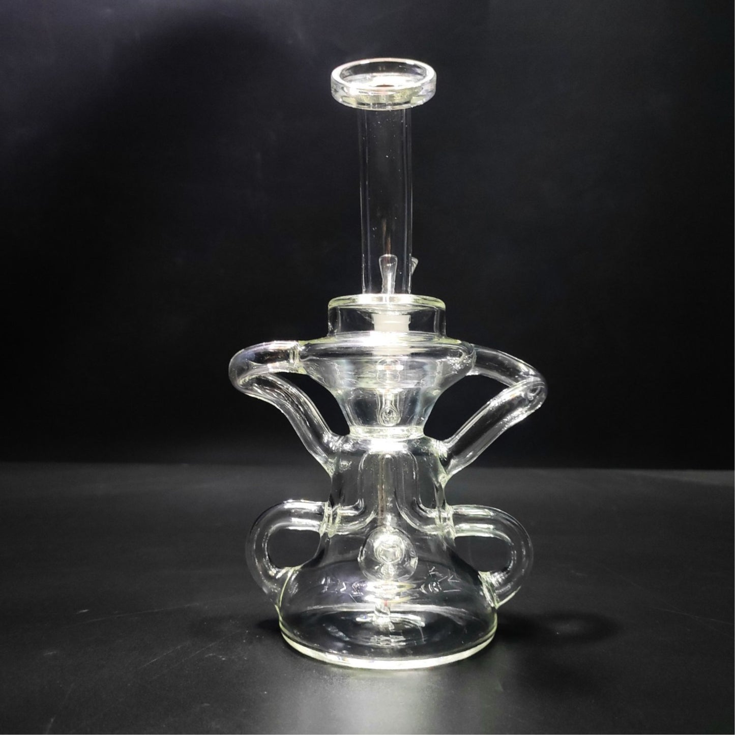 Glass Bong | DOUBLE RECYCLER DISPERSER BUBBLER OIL RIG 8.5 INCH