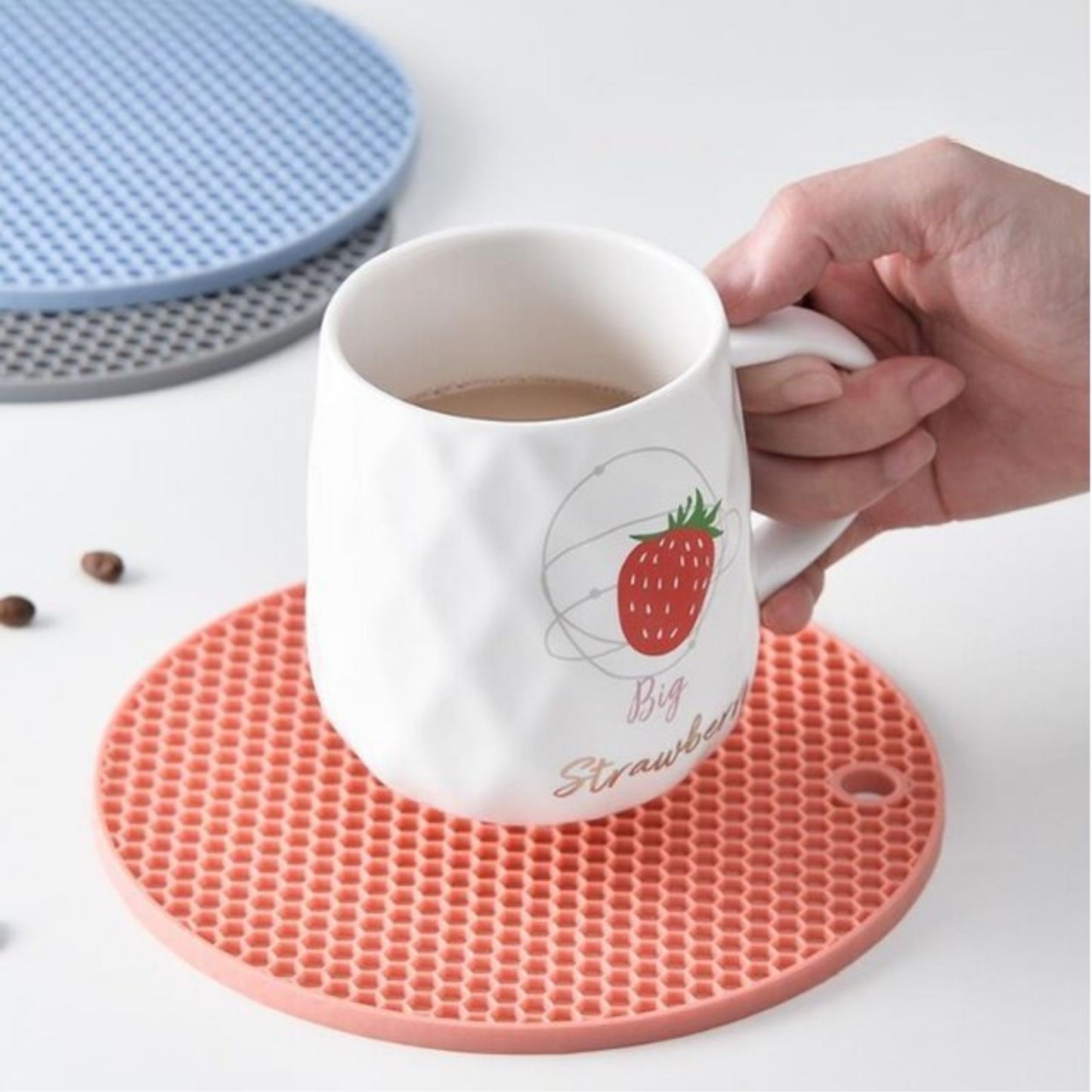 SILICONE PAD HEDAT RESISTANCE PAD HONEYCOMB STRCTURE 18X18X0.8CM THICK