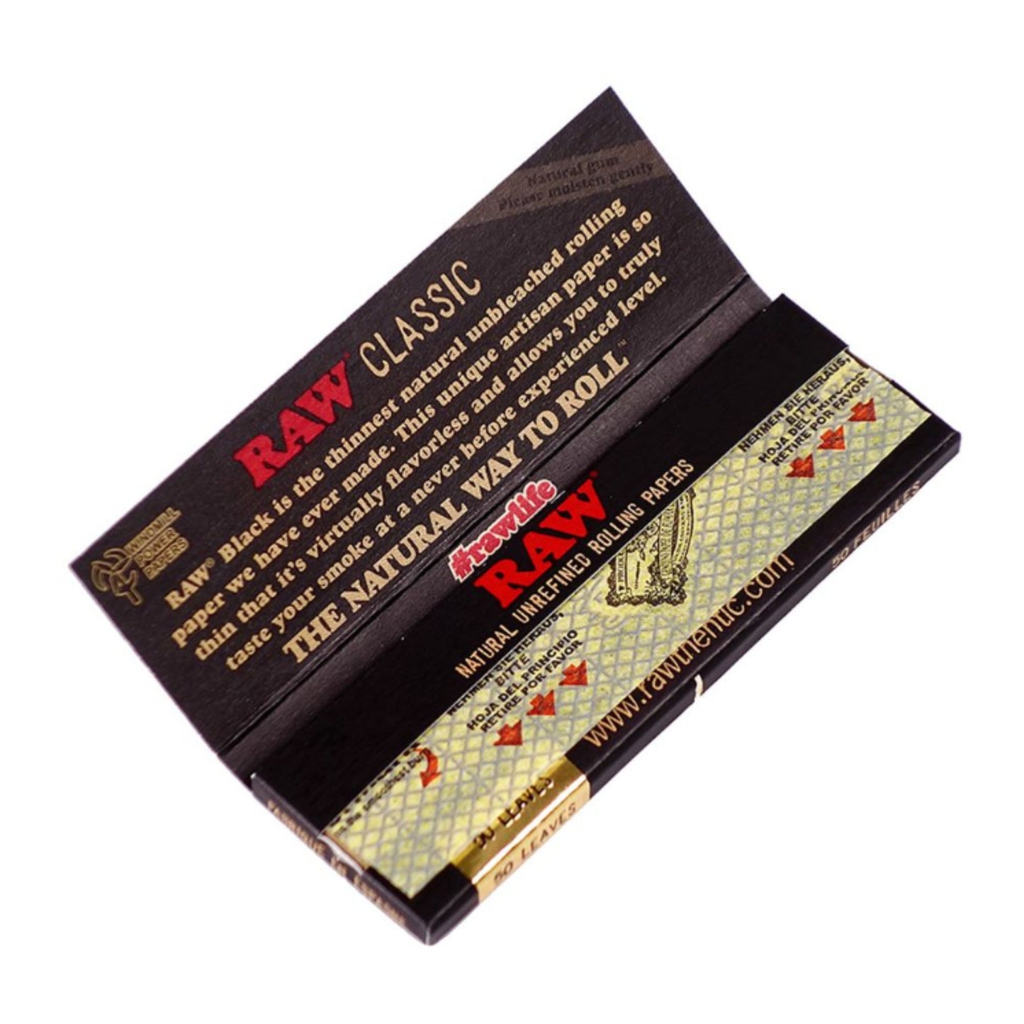 ROLLING PAPER | RAW CLASSIC BLACK ROLLING PAPER 1 ¼"