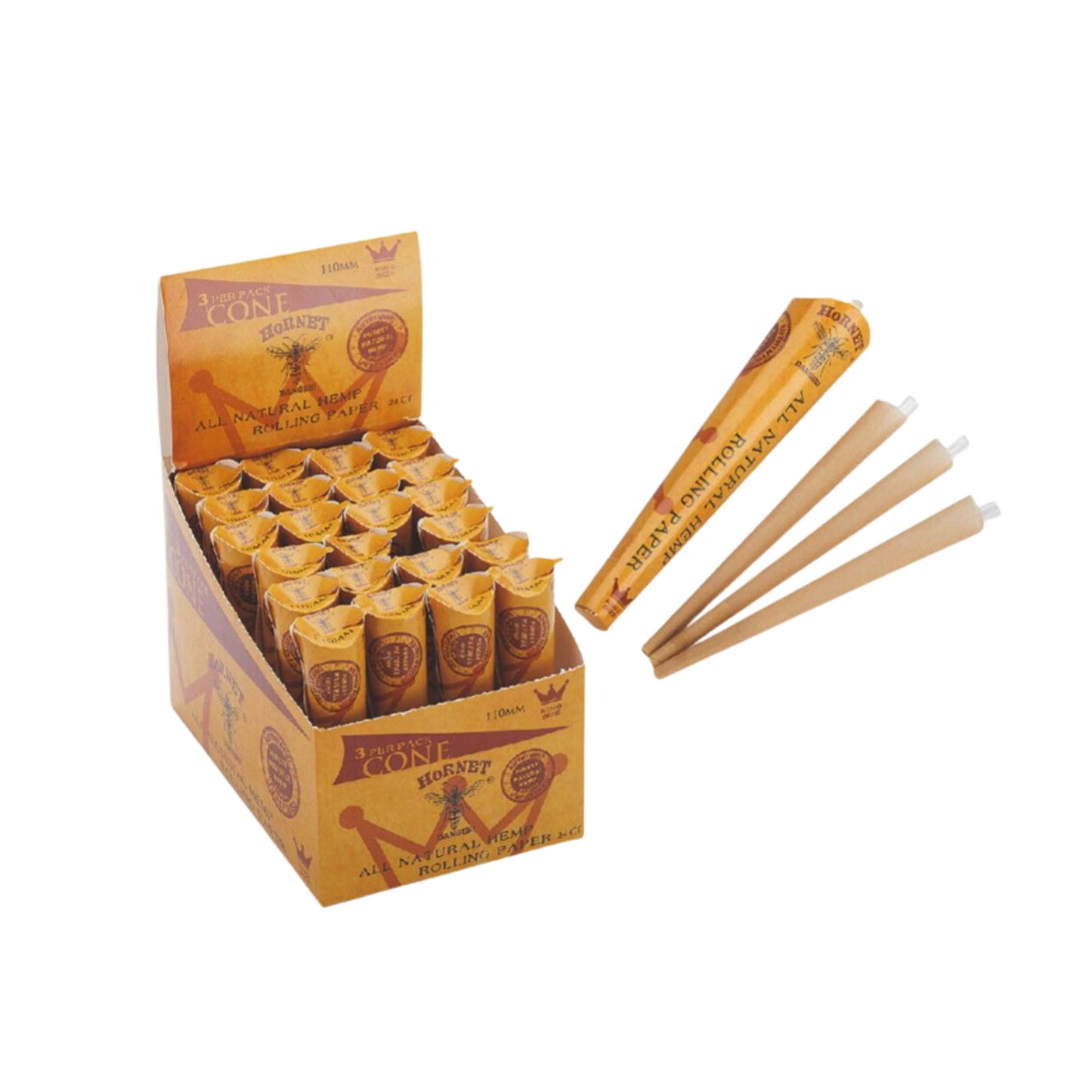 ROLLING PAPER | HORNET KINGSIZE PRE - ROLLED CONES