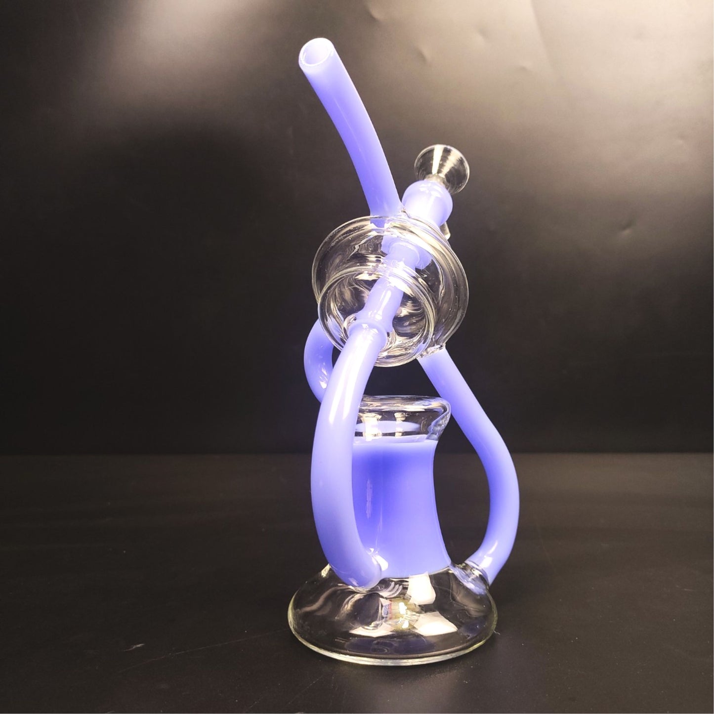 Glass Bong | TWIN LINE BUBBLER RECYCLER OIL RIG 8 INCH