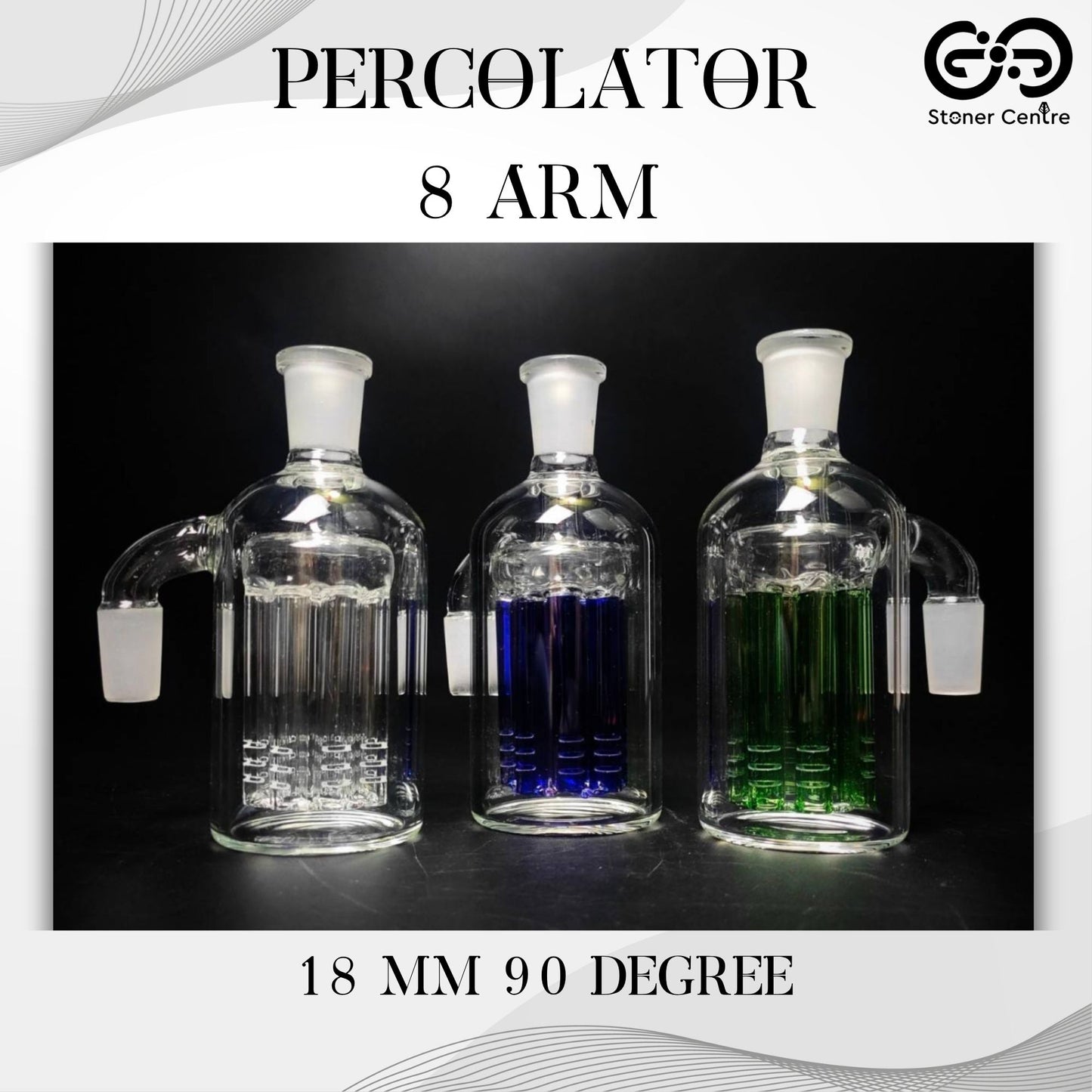PERCOLATOR | 8 ARM PERCOLATOR 18 MM 90 DEGREE