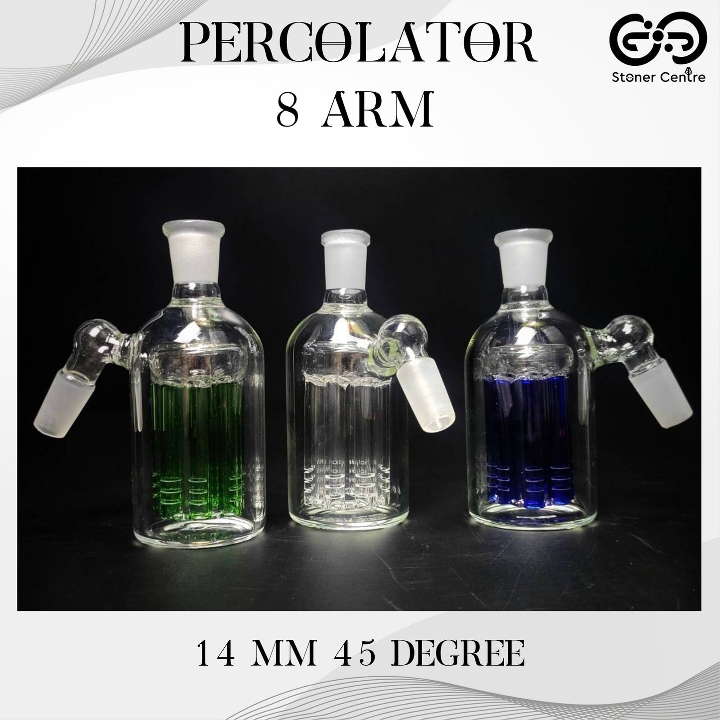 PERCOLATOR | 8 ARM PERCOLATOR COLORS 14 MM 45 DEGREE