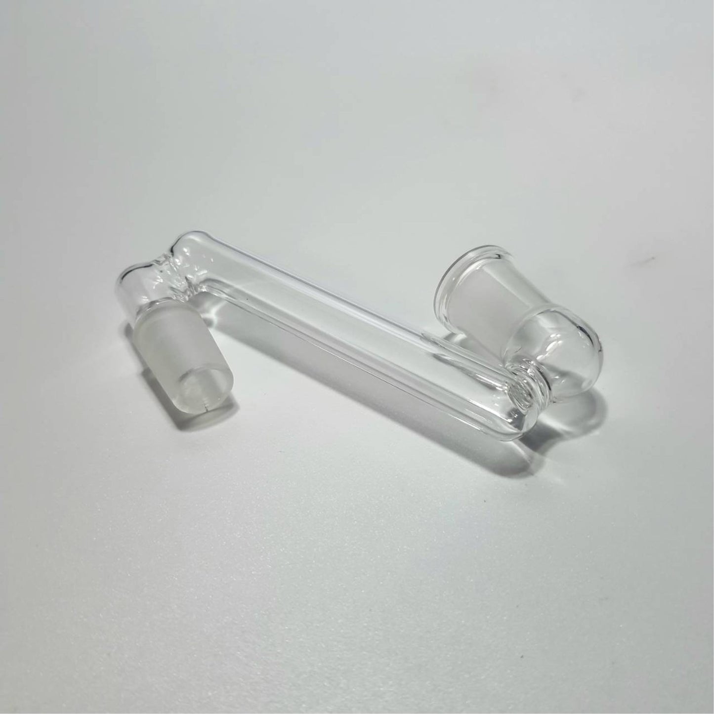GLASS TUBE | 90 DEGREE DROP DOWN ADAPTTOR ASH CATCHER - 14MM MALE TO 14MM FEMALE /  14MM MALE TO 18MM FEMAL /  18MM MALE TO 18MM FEMAL