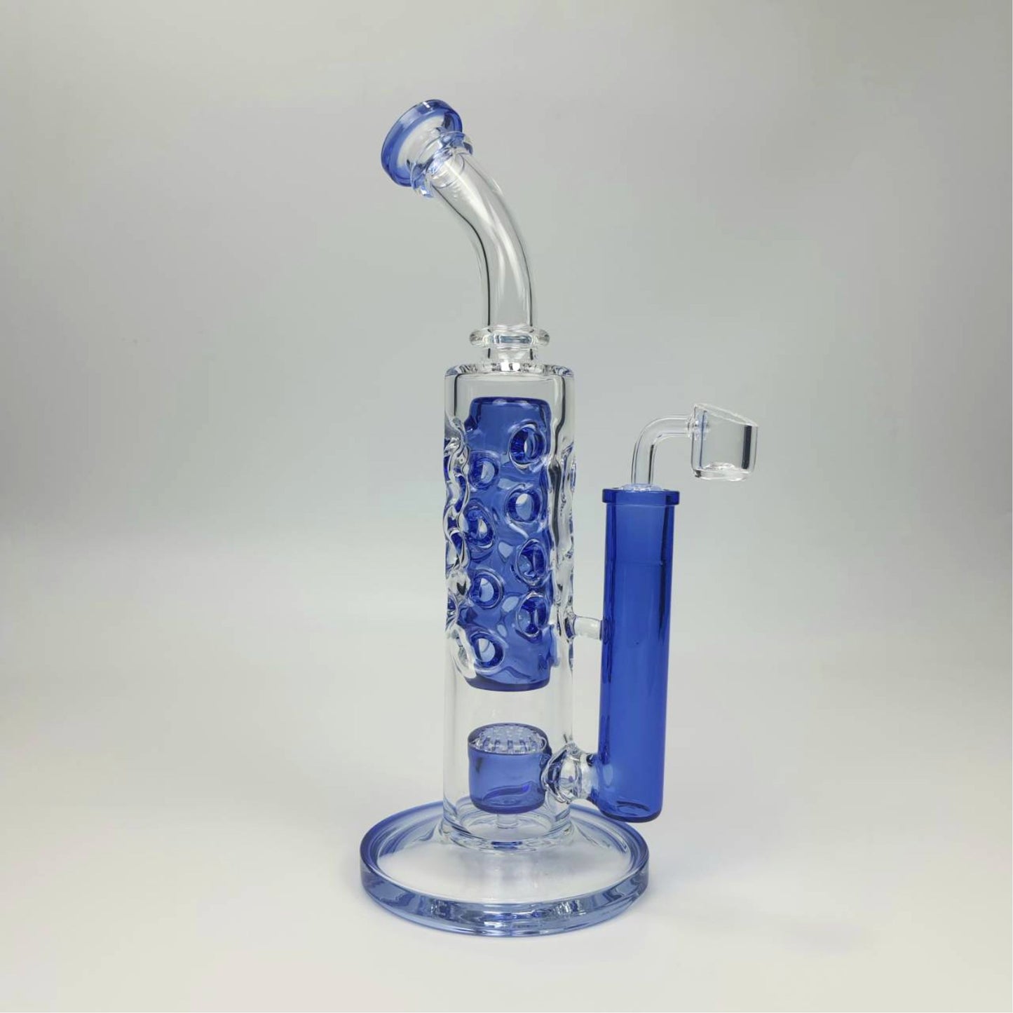GLASS BONG | THE MAGICIANS RIG 13 INCH WITH HONEYCOMB & 24 HOLE - EXOSKELETON FAB PERC