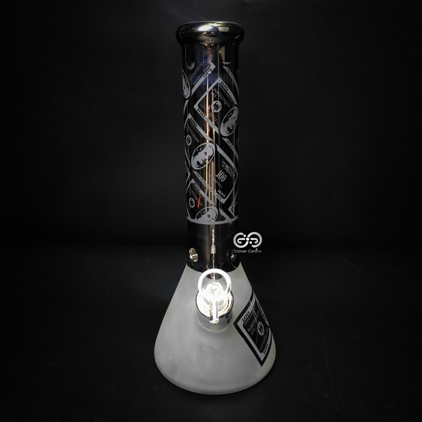 Glass Bong | DOLLAR BILL BEAKER SILVER 13.5 INCH