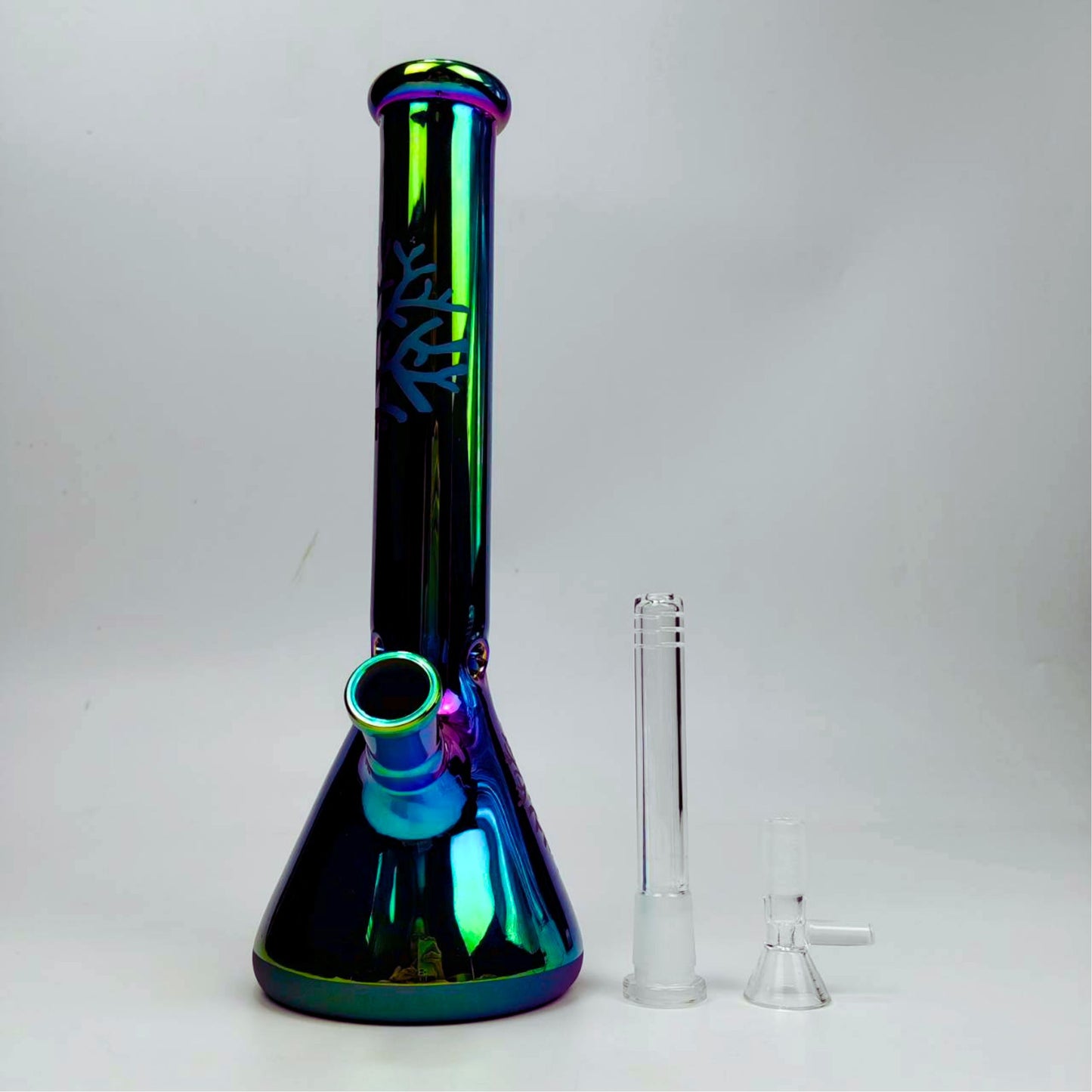 GLASS BONG | REFLECTIVE TREE BEAKER GLASS BONG 11.5 INCH 5MM THICKNESS
