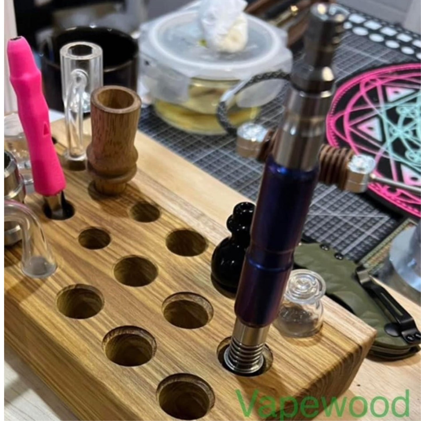 VAPEWOOD | WOODEN STATION (ถาดวางโจ๋ Size : 10x20x3.5cm)