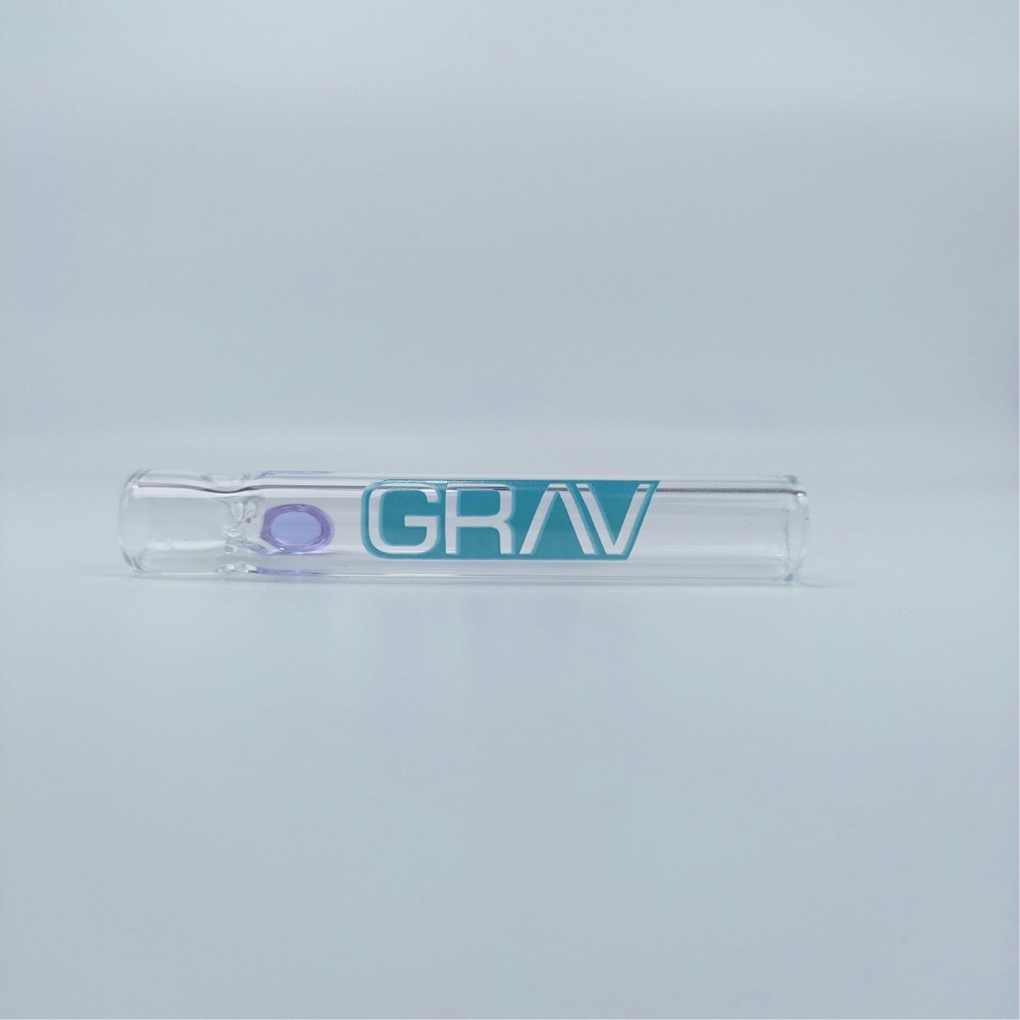 PIPE | GRAV CHILLUM  FOR DRY HERB ONE HITTER 3.5 INCH | CLEAR BODY