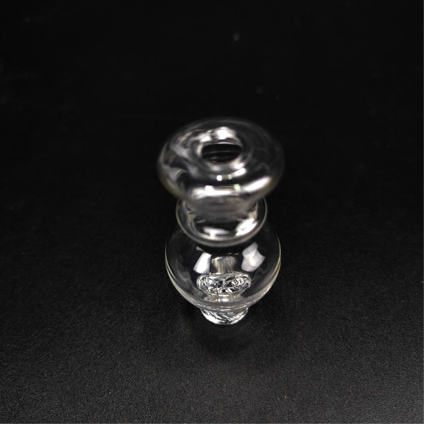 CARB CAP | SPIRAL RING V.2 QUARTZ CARB CAP 12.30 MM INNER DIAMETER 24.6 MM WIDEST DIAMETER