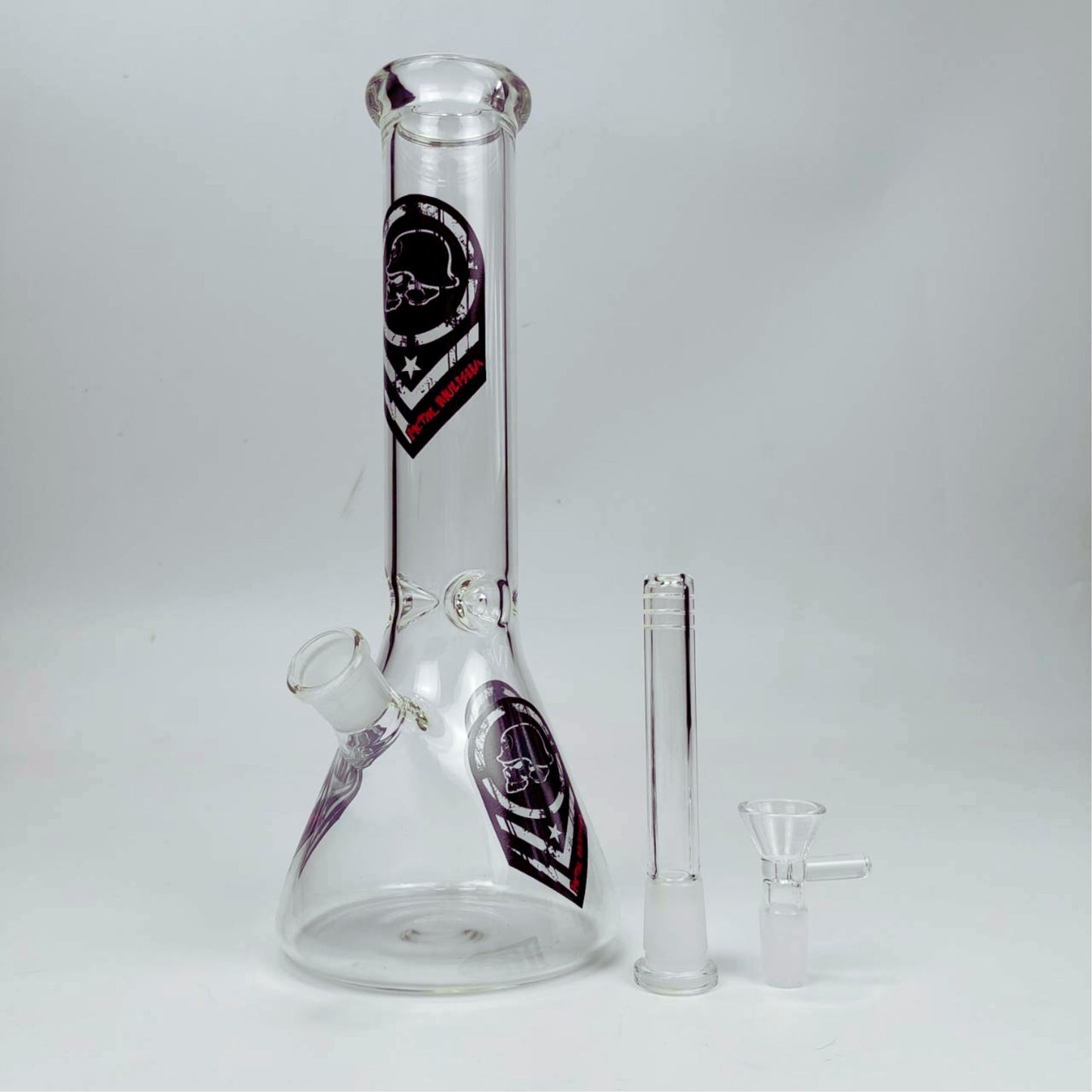 GLASS BONG | METAL MULISHA BEAKER GLASS BONG 11 INCH 5MM THICKNESS