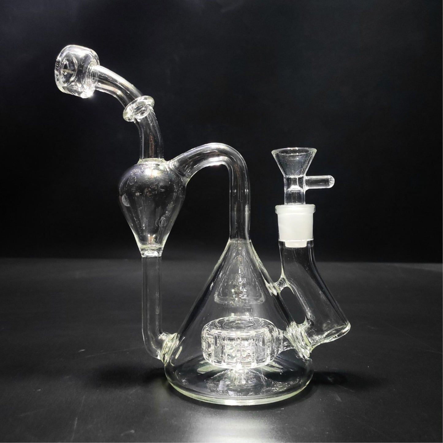 Glass Bong | RECYCLER BEAKER VASE OIL RIG WITH MATRIX PERCULATOR 8 INCH