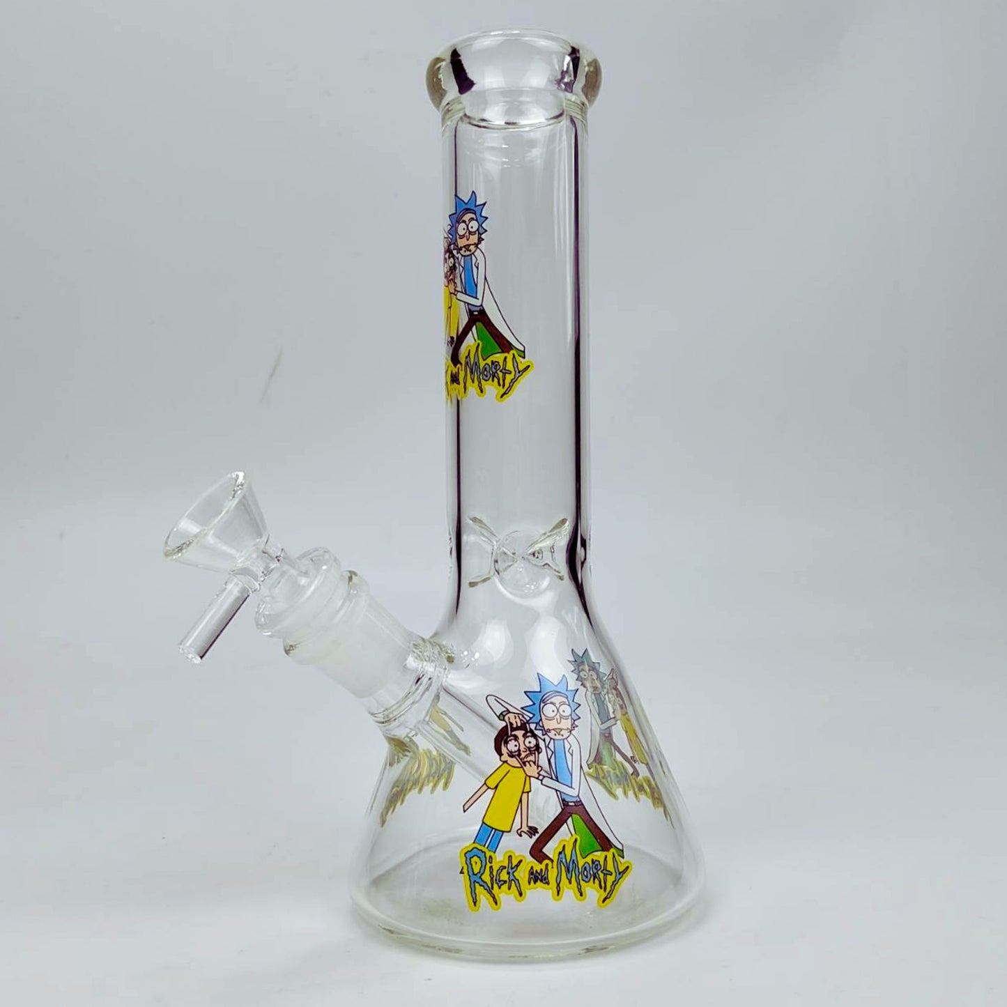 GLASS BONG | RICK AND MORTY BEAKER GLASS BONG 8.5 INCH 5MM THICKNESS