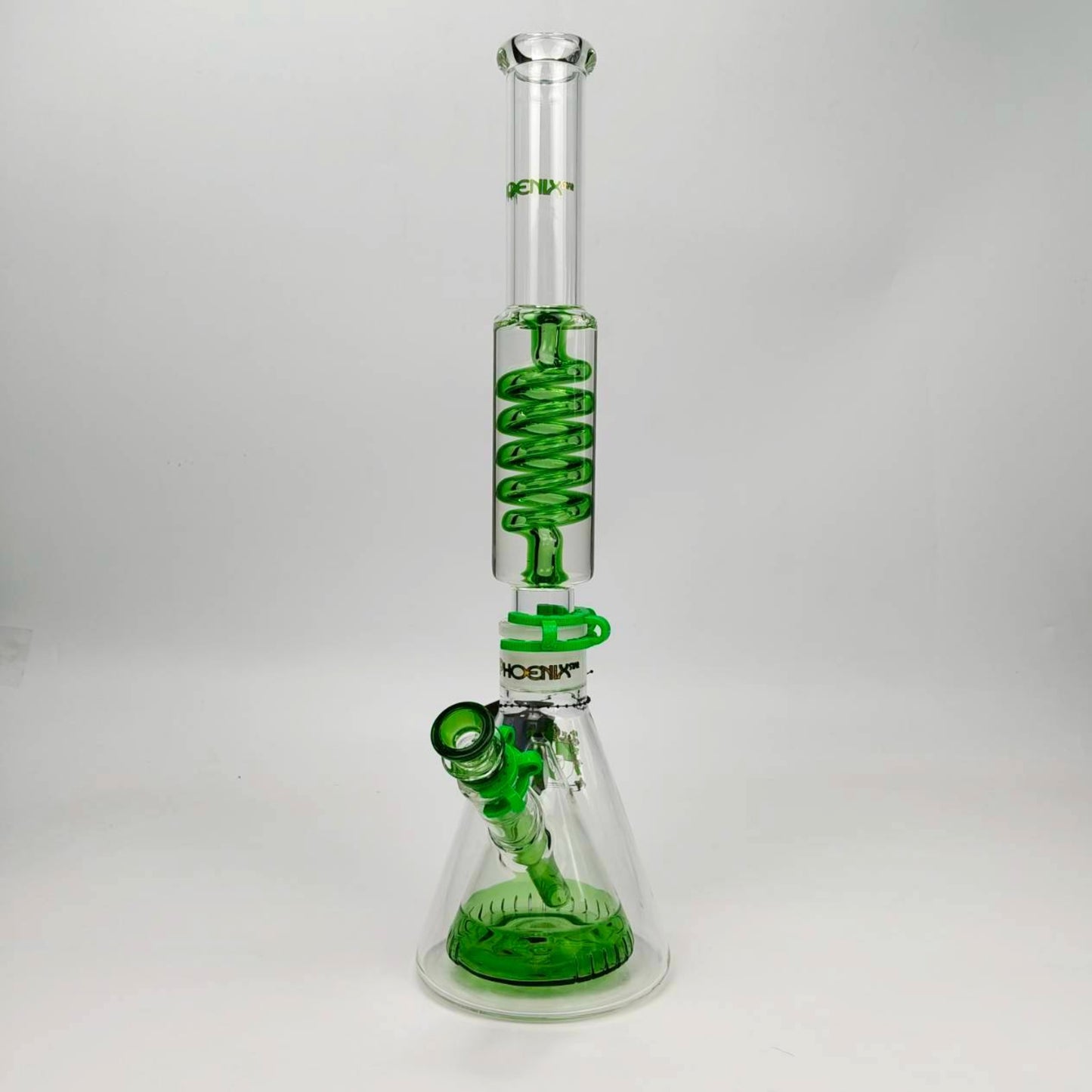 Glass Bong | Phoenix Double Walled Beaker Lego 18 Inch with Freezable Coil