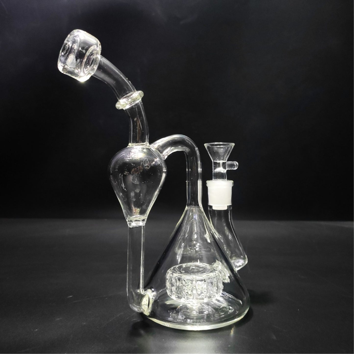 Glass Bong | RECYCLER BEAKER VASE OIL RIG WITH MATRIX PERCULATOR 8 INCH