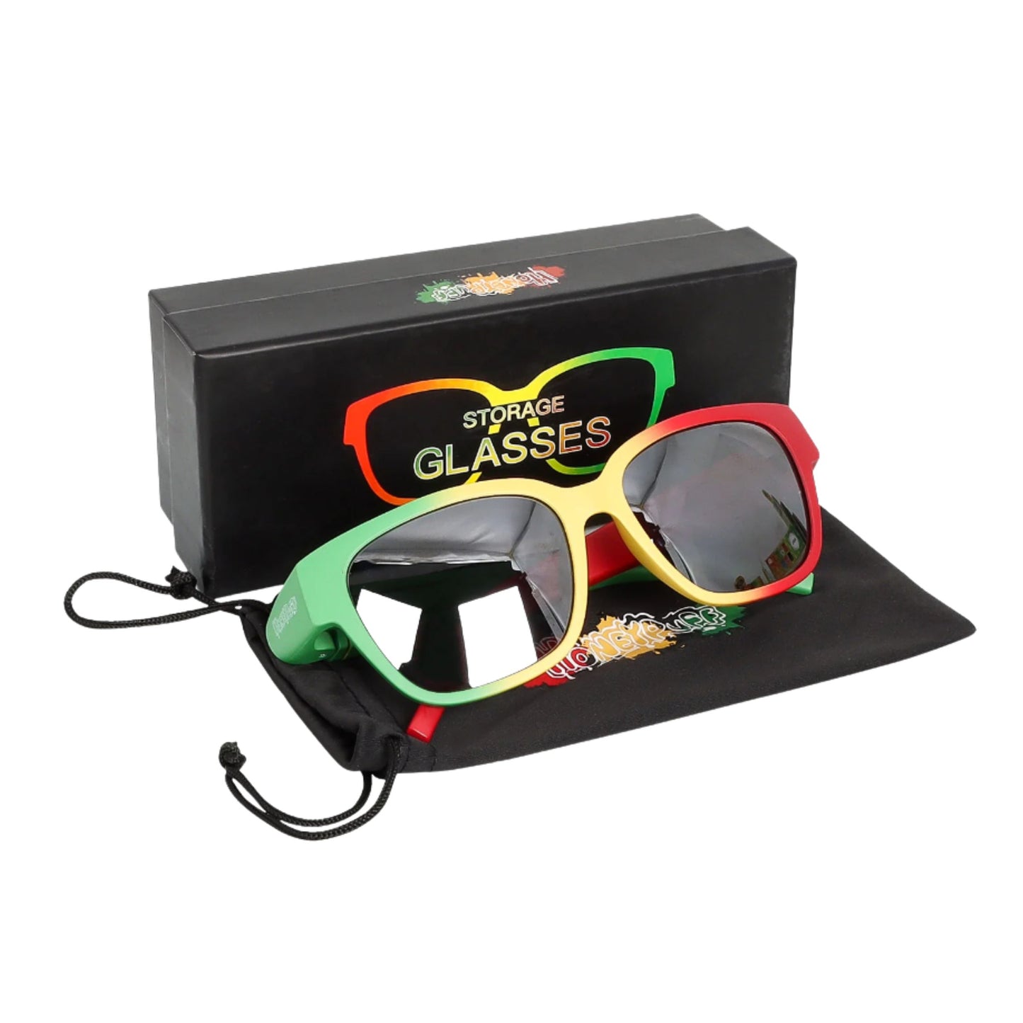 HONEYPUFF SUNGLASSES WITH HIDDEN STORAGE