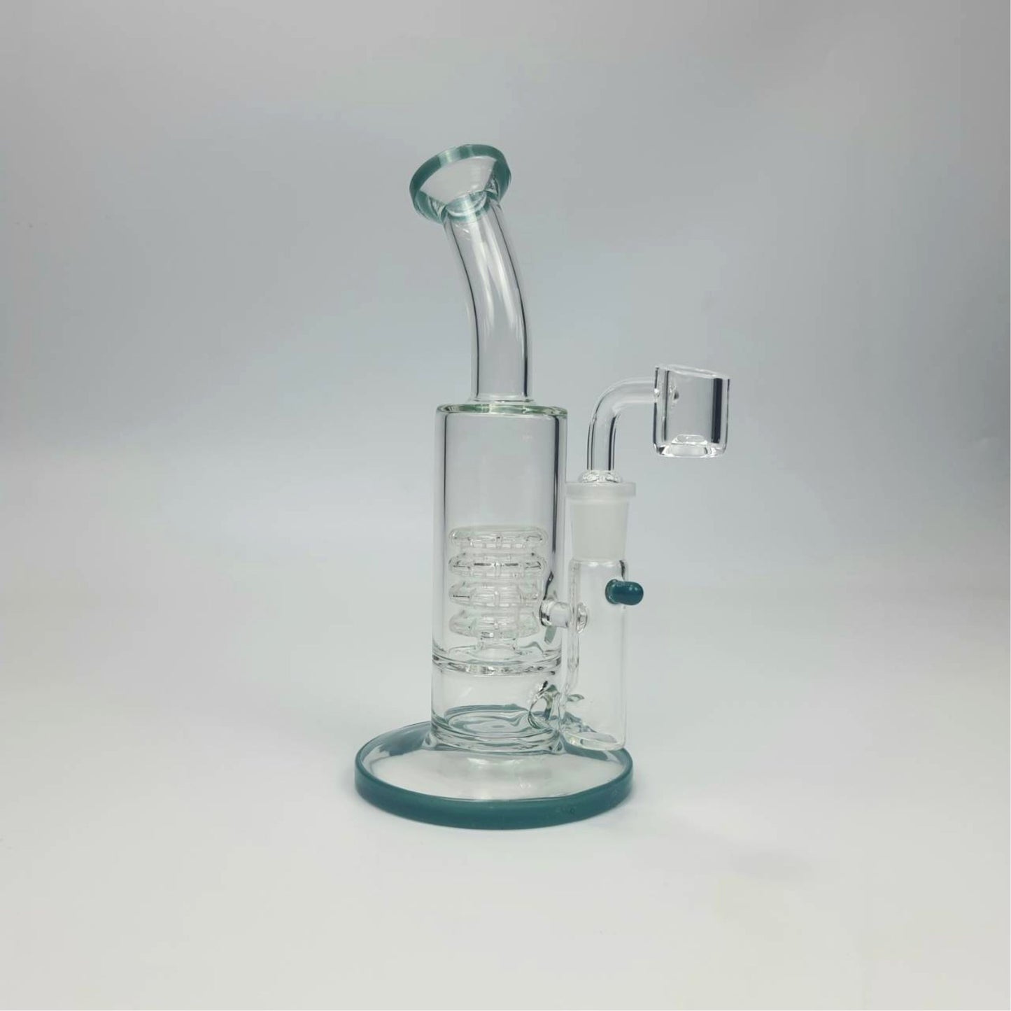 GLASS BONG | BENT NECK BONG 8 INCH WITH 4 TIER MATRIX PERCOLATOR