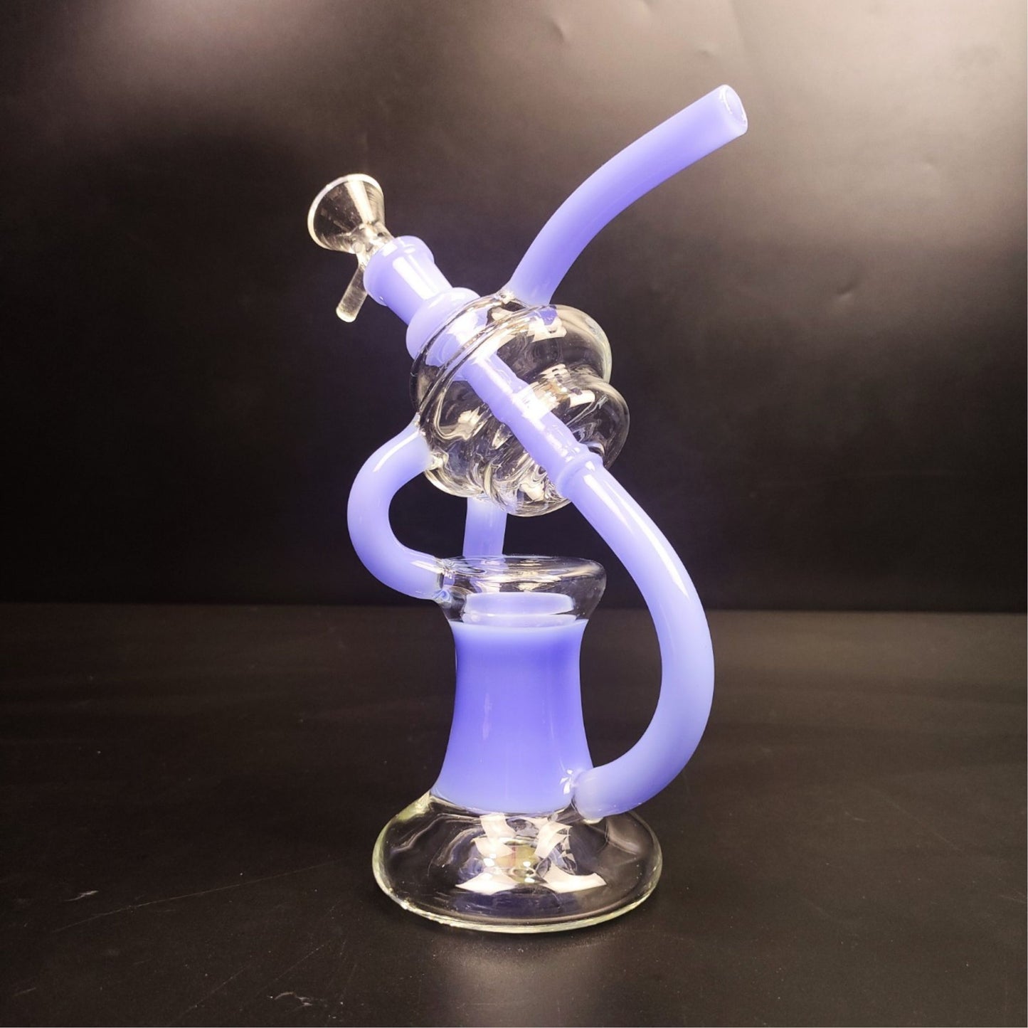 Glass Bong | TWIN LINE BUBBLER RECYCLER OIL RIG 8 INCH