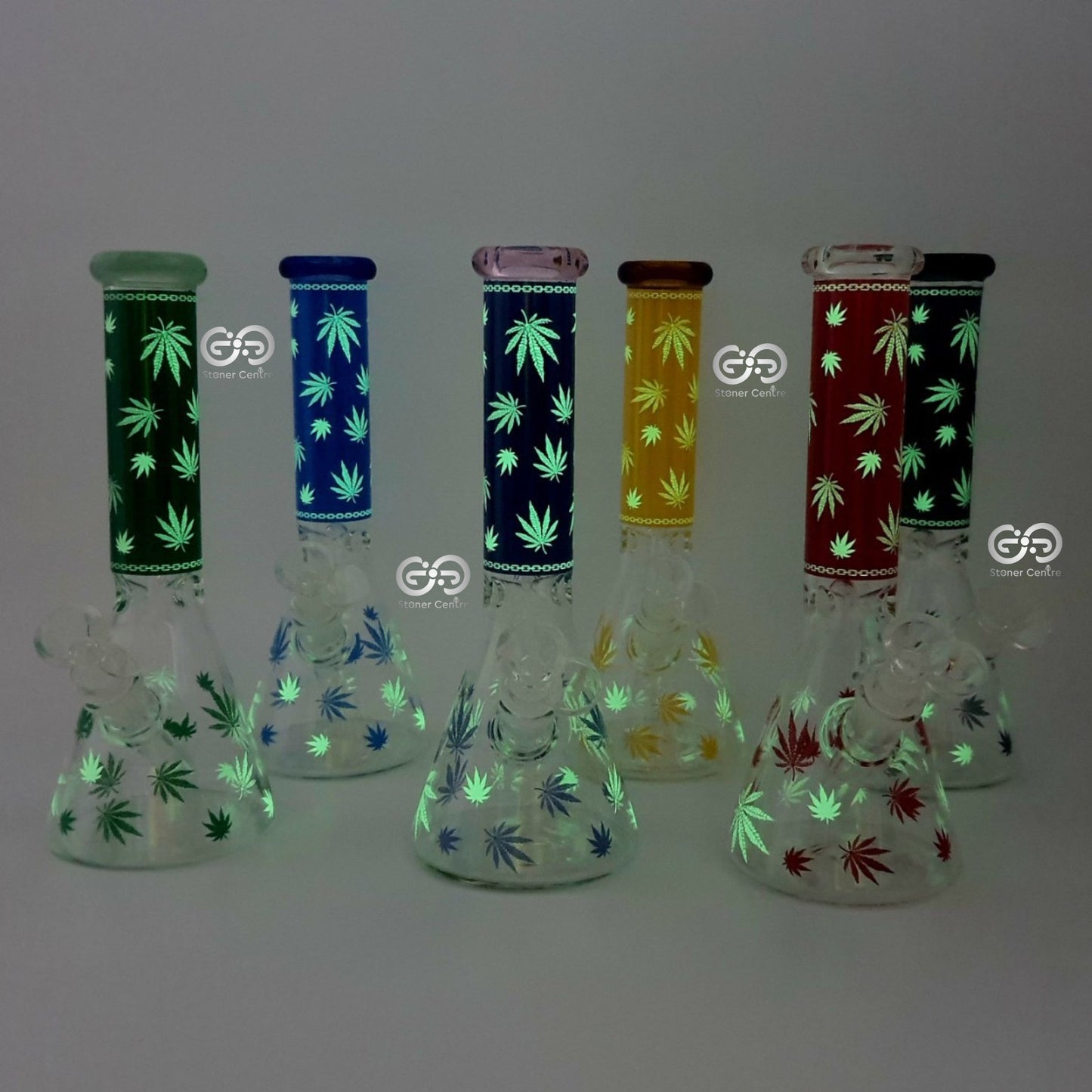 Glass Bong | MJ MINI BEAKER GLOW IN THE DARK 10 INCH