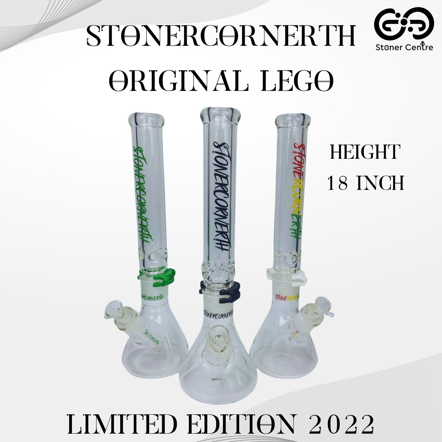 Glass Bong | STONERCORNERTH ORIGINAL LEGO - LIMITED EDITION 2022 18 INCH